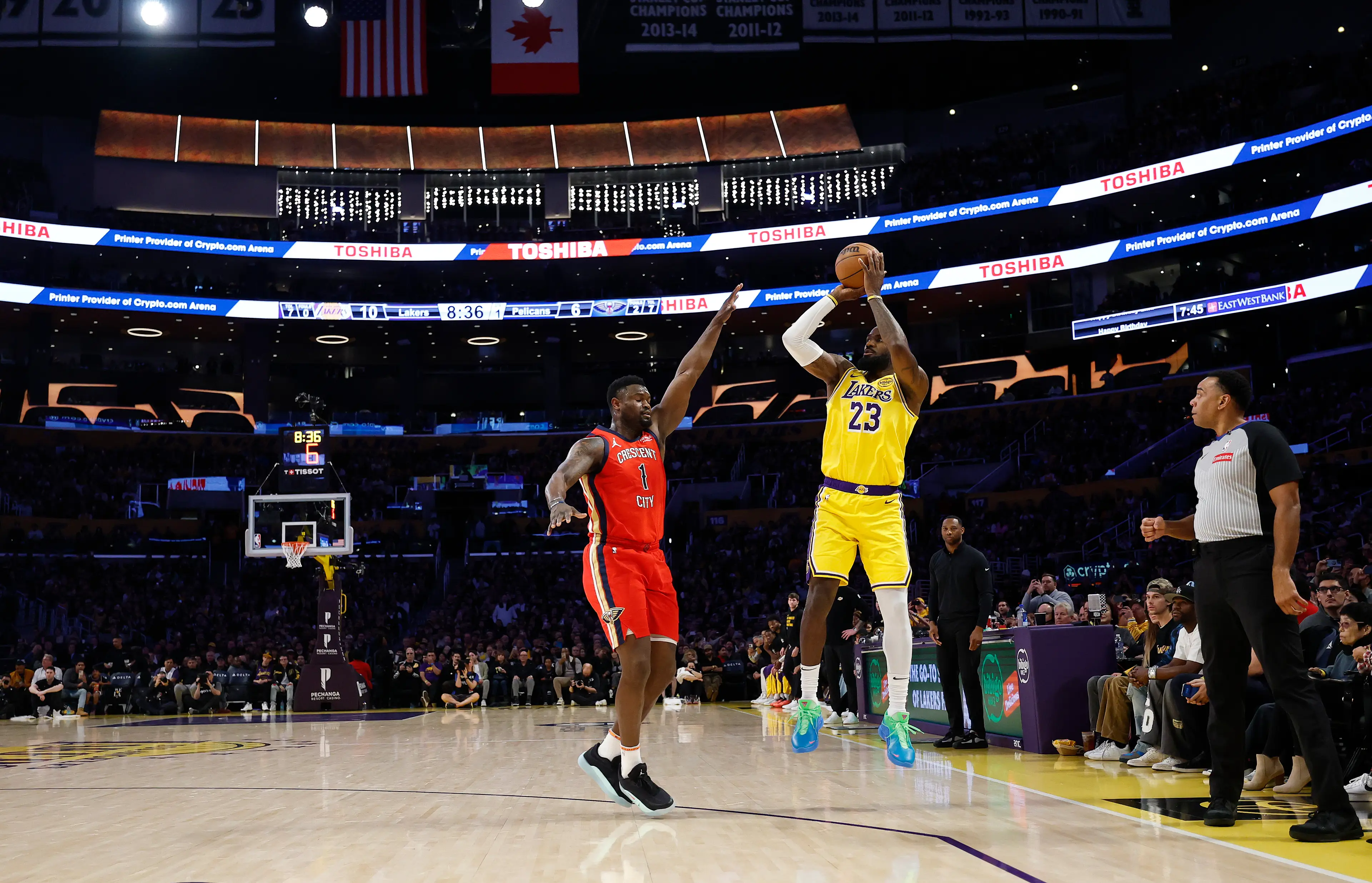 LeBron James became the NBA's first 50,000-point man on Tuesday. Image: Getty 