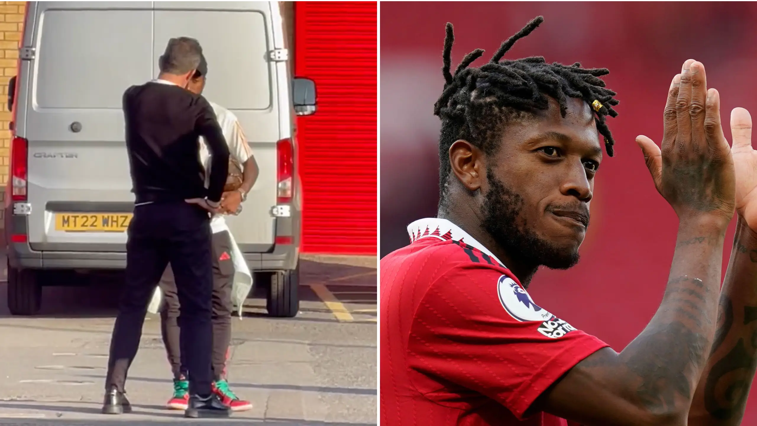 Man United fans think Fred is leaving after Marco Silva 'got off the bus' to speak with him