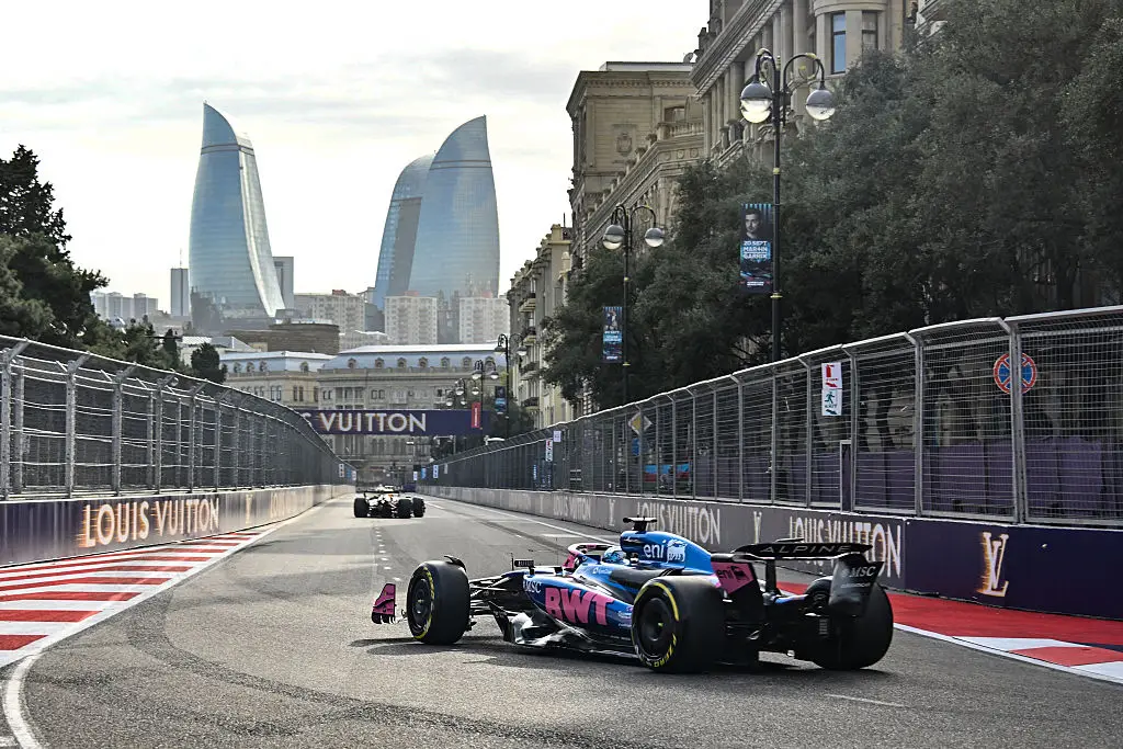 The Baku City Circuit will host the Azerbaijan Grand Prix. (Image: ALEXANDER NEMENOV/AFP via Getty Images)
