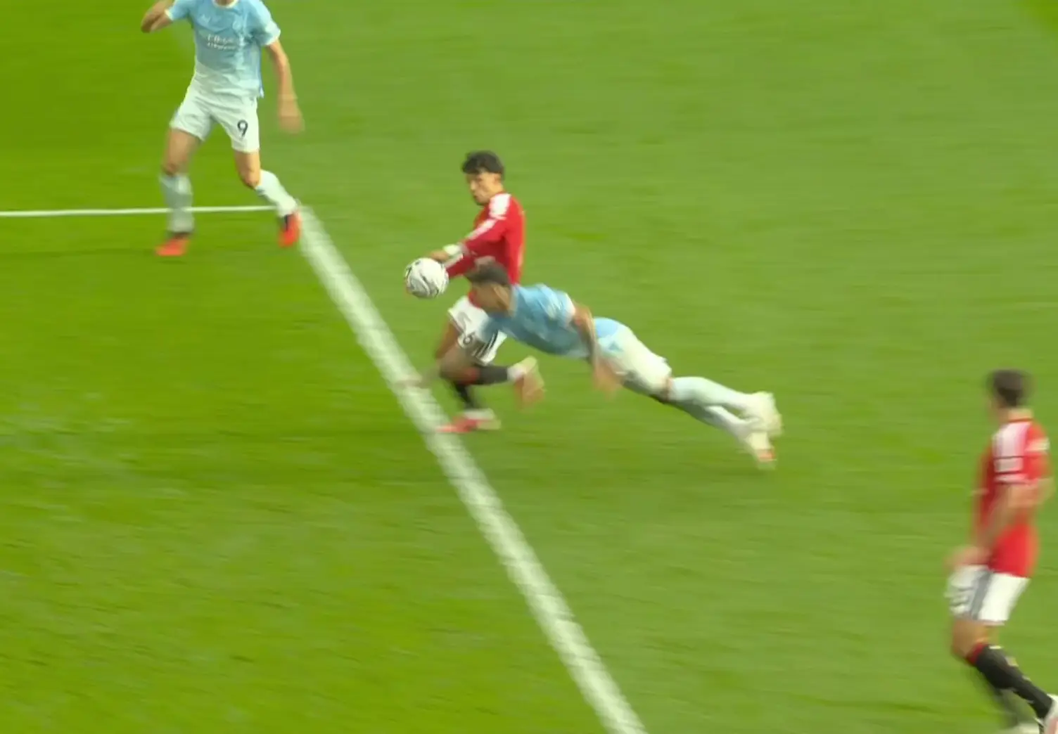 Haaland opened the scoring for City with a controversial goal on the hour mark. Image credit: Sky Sports