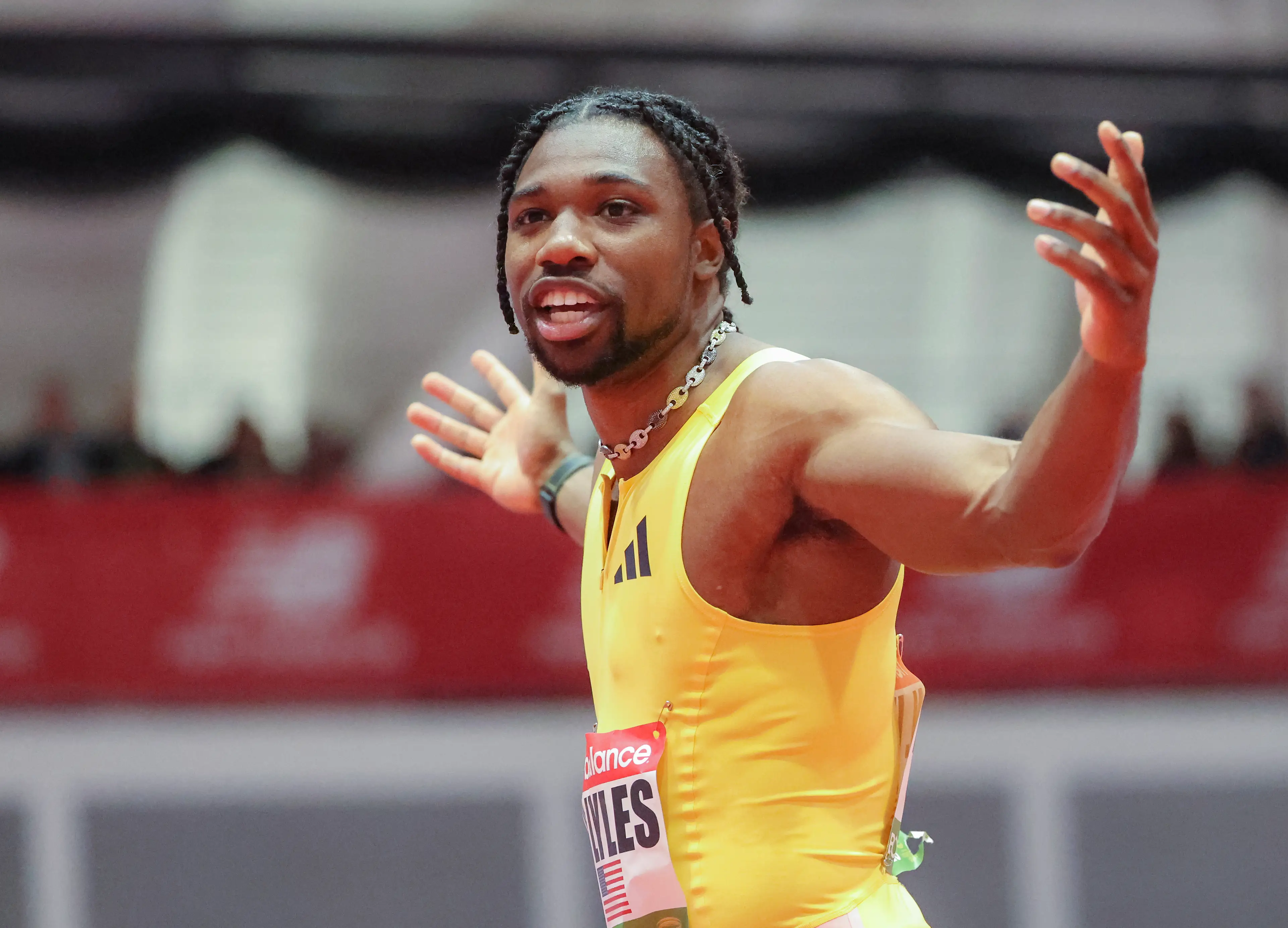 Noah Lyles is eyeing the world record. Image: Getty