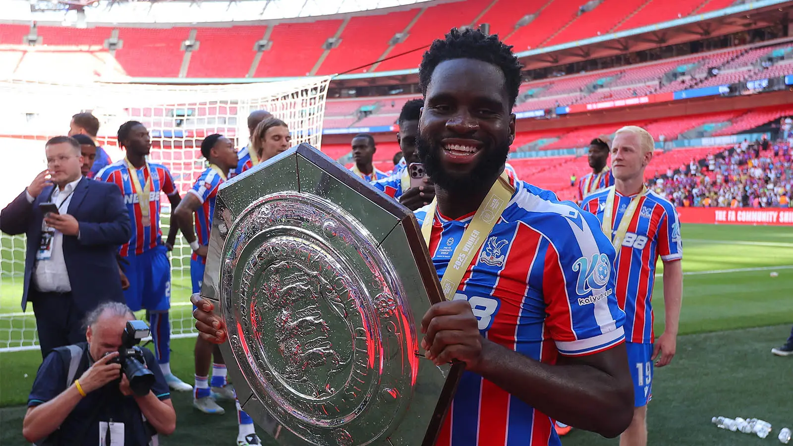 Edouard won the Community Shield during his final season at Crystal Palace (Image: Getty)