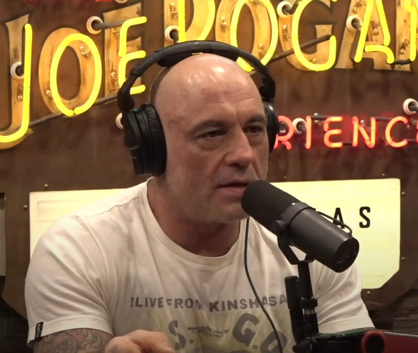 Over 100 episodes of Joe Rogan's podcast have been removed from Spotify (Image: JRE)