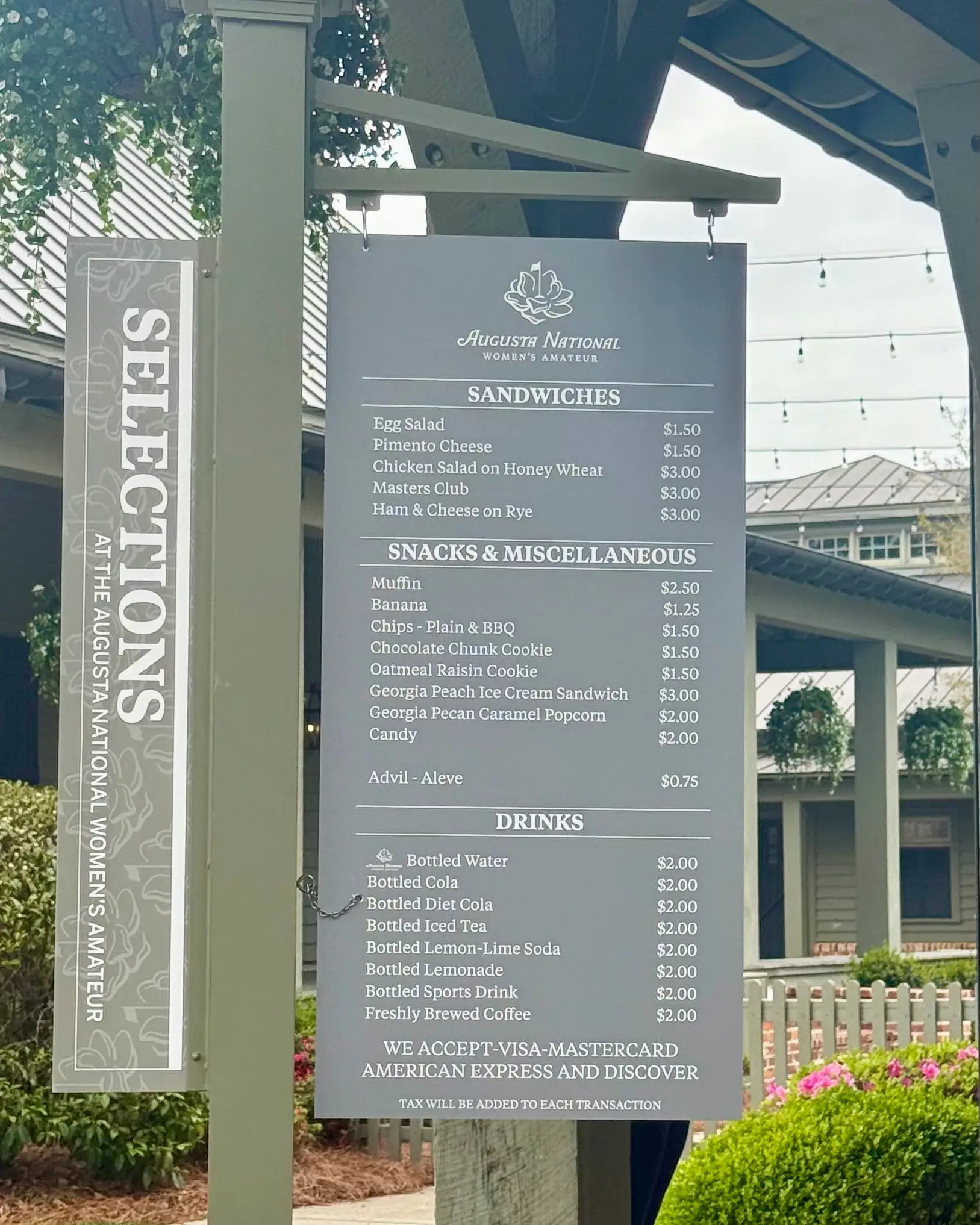 Augusta National has set some very reasonable prices ahead of The Masters. (Image: @kclairerogers/X)