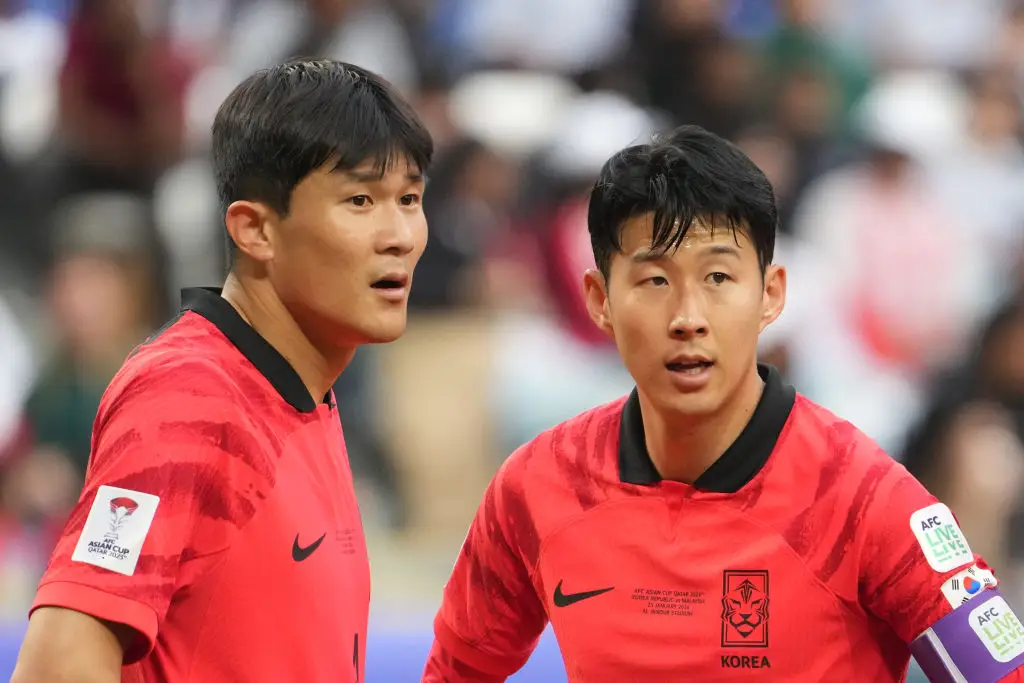 Kim Min-jae and Son Heung-min in action for South Korea (Credit:Getty)