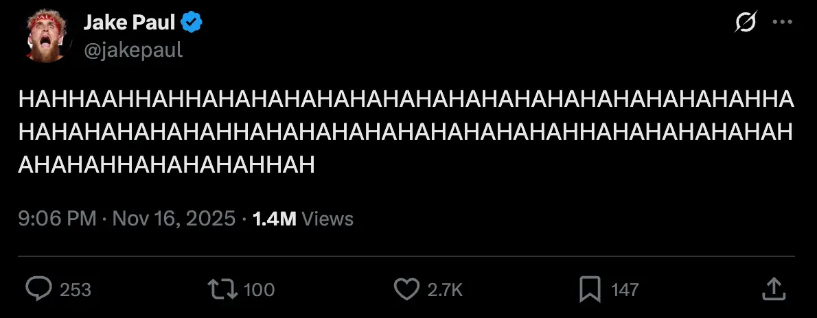 Image: Twitter/@jakepaul