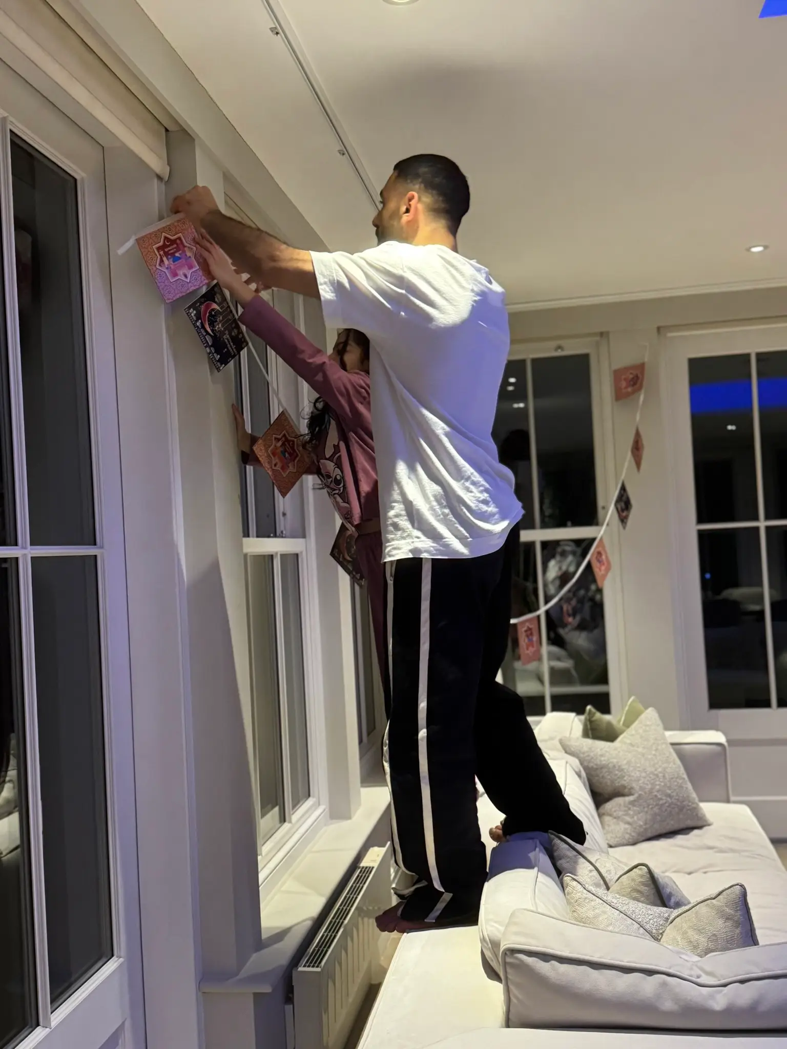 Mo Salah put up decorations for Ramadan but there were concerns for his safety. Image: X/@MoSalah