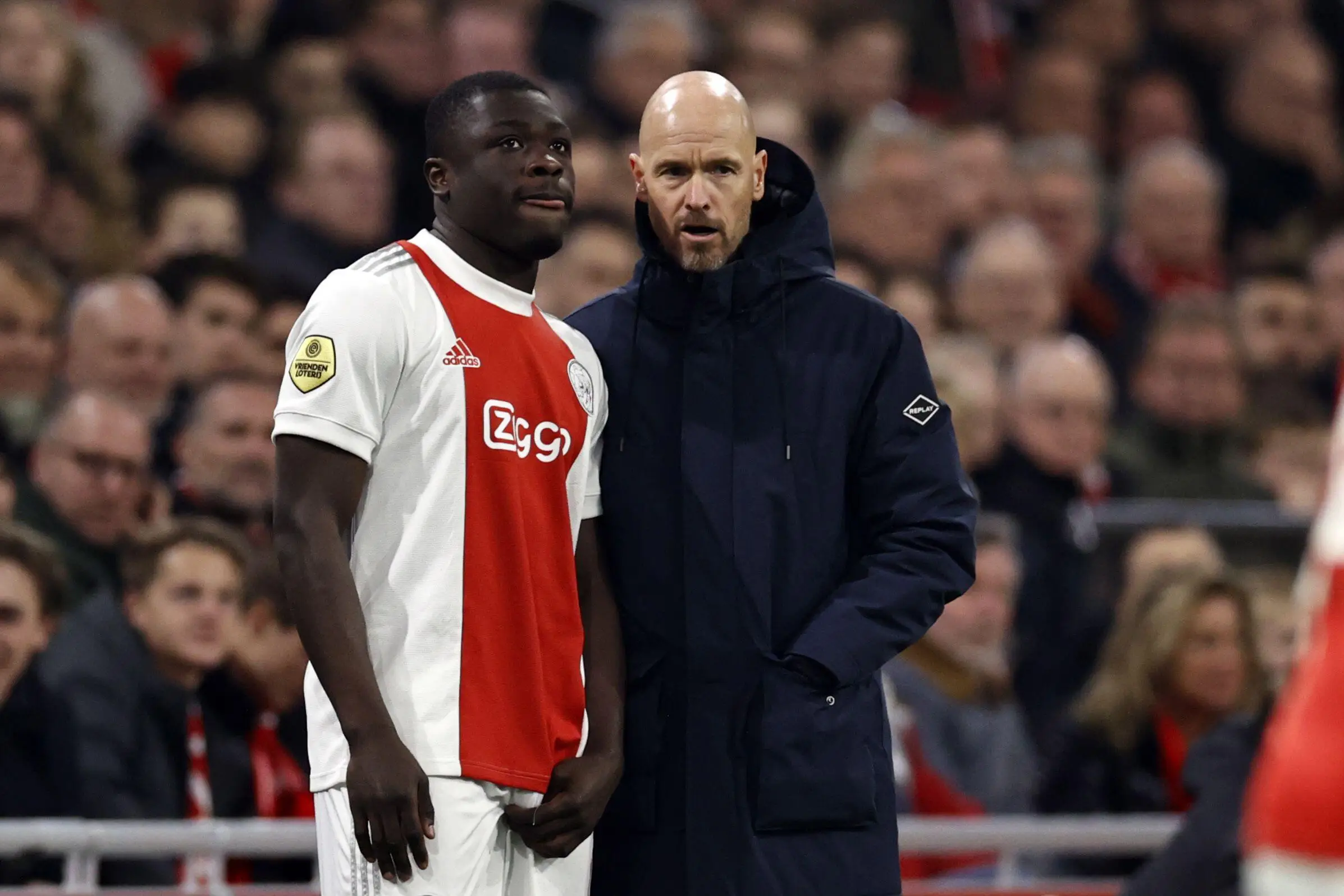 Ten Hag has been an influential figure in Brobbey's career so far. (Image