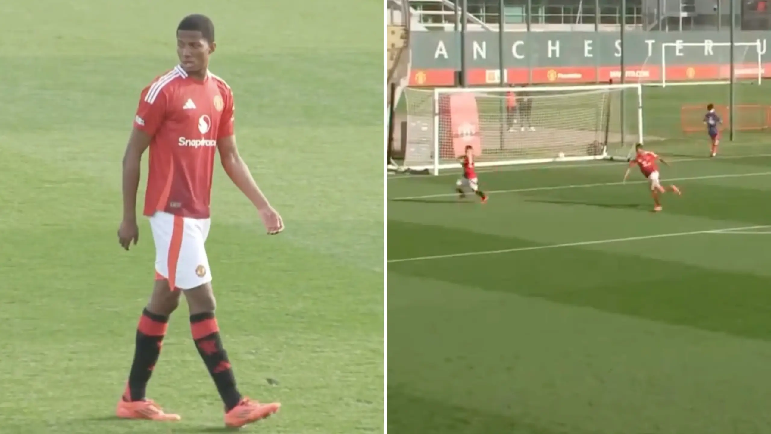 It took Chido Obi-Martin just 13 minutes to score a hat-trick on his full debut for Man Utd under-18's 