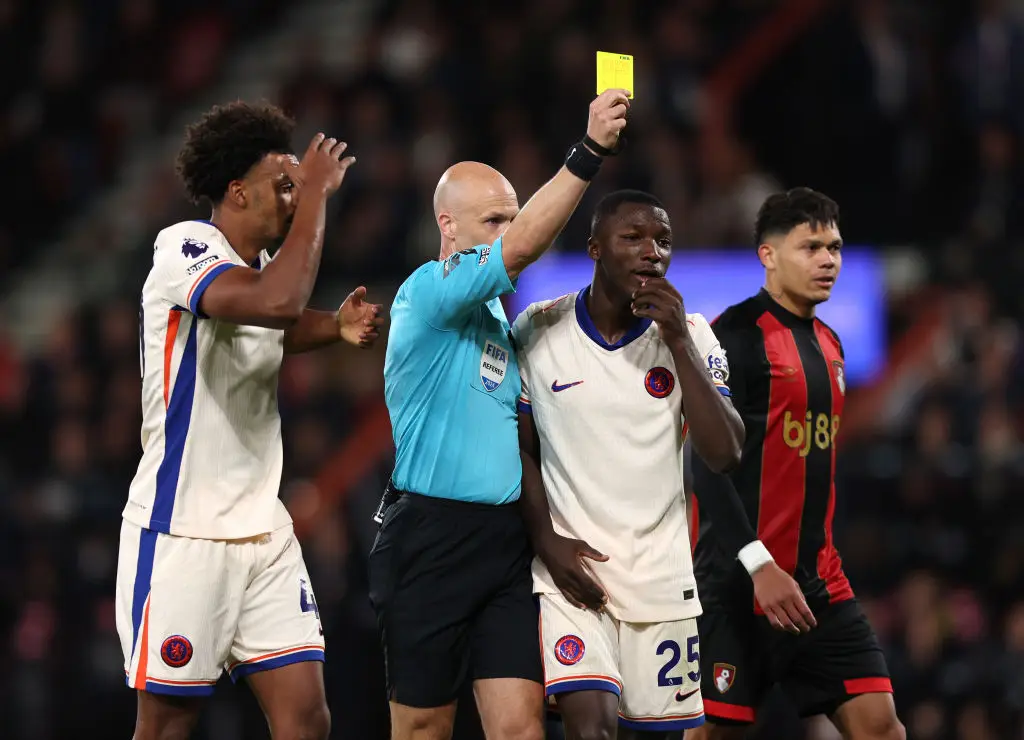Taylor handed out 14 yellow cards in Bournemouth's defeat to Chelsea (Image: Getty)