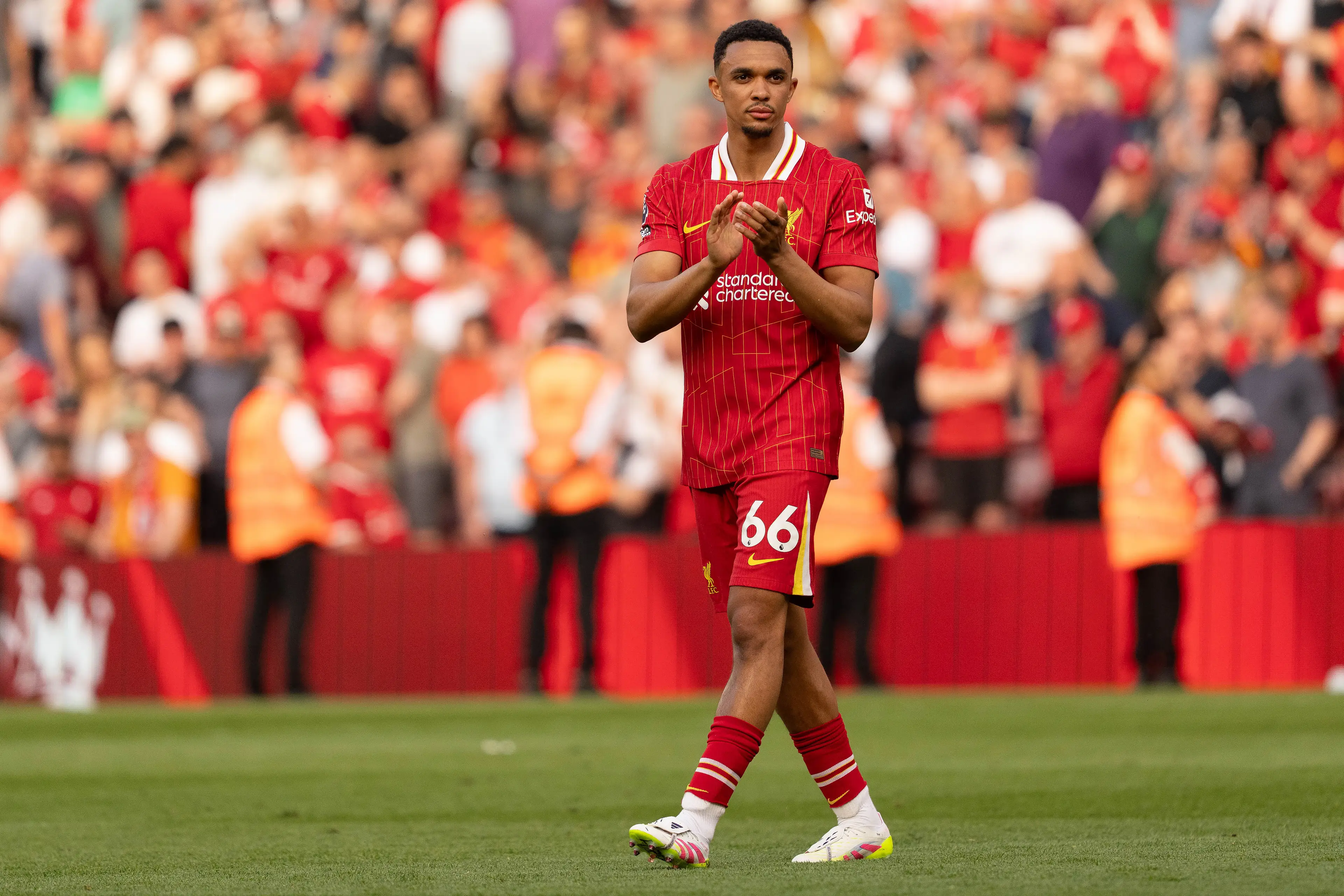 Trent Alexander-Arnold is leaving Liverpool at the end of the season. Image: Getty