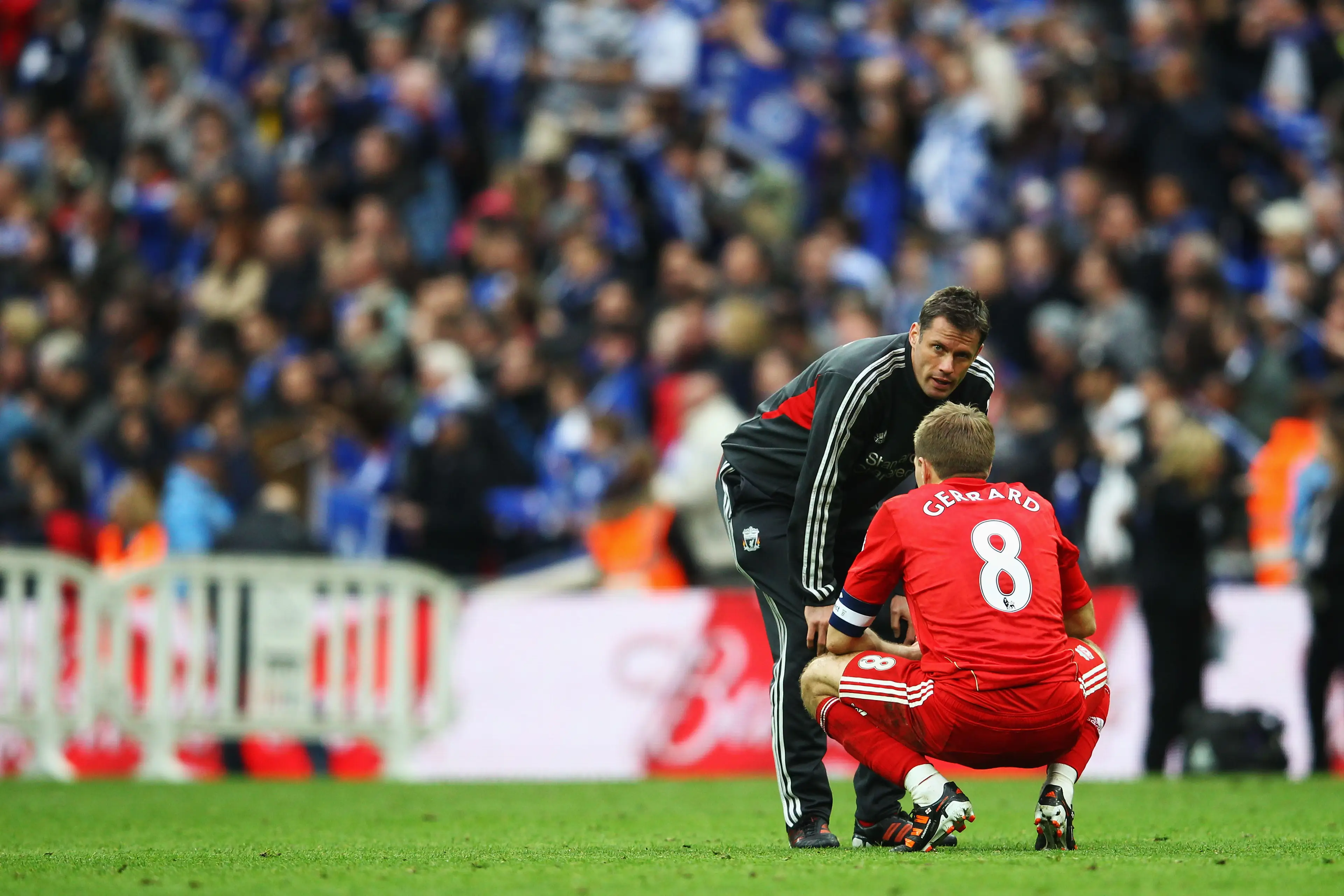 Gerrard topped Carragher's list of top 10 Premier League central midfielders. Image credit: Getty