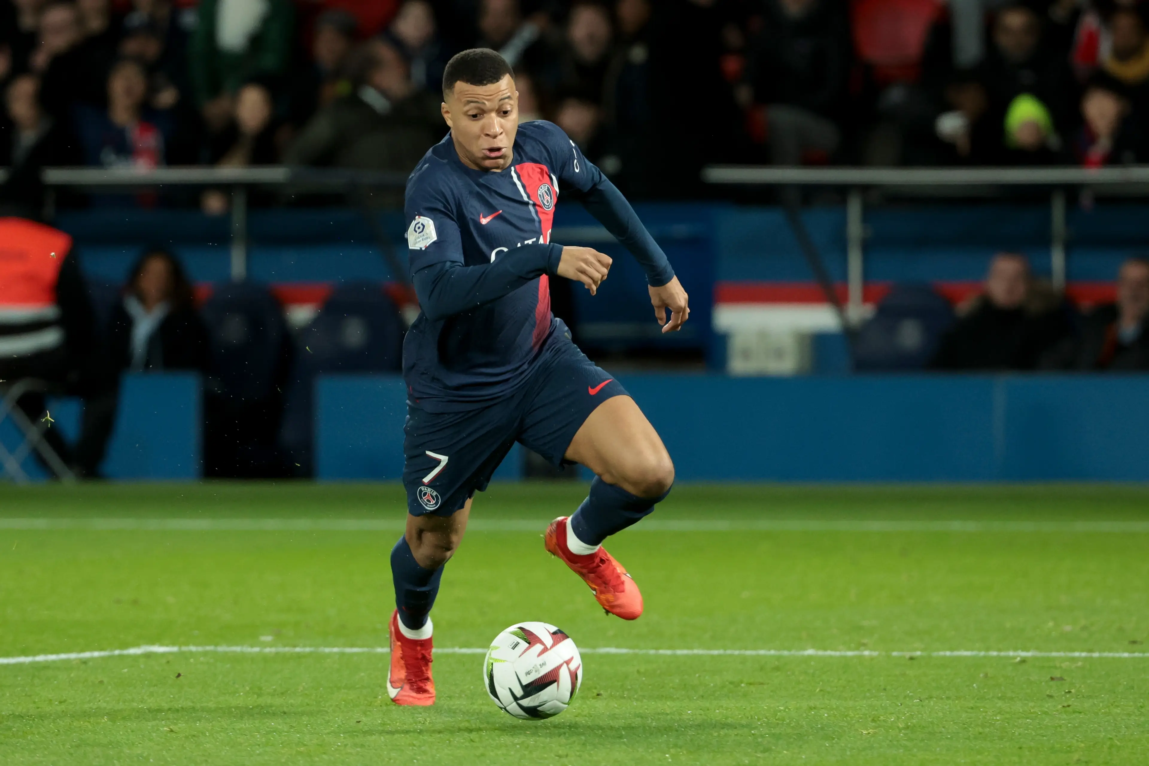Kylian Mbappe in action for Paris Saint-Germain. Image: Getty 