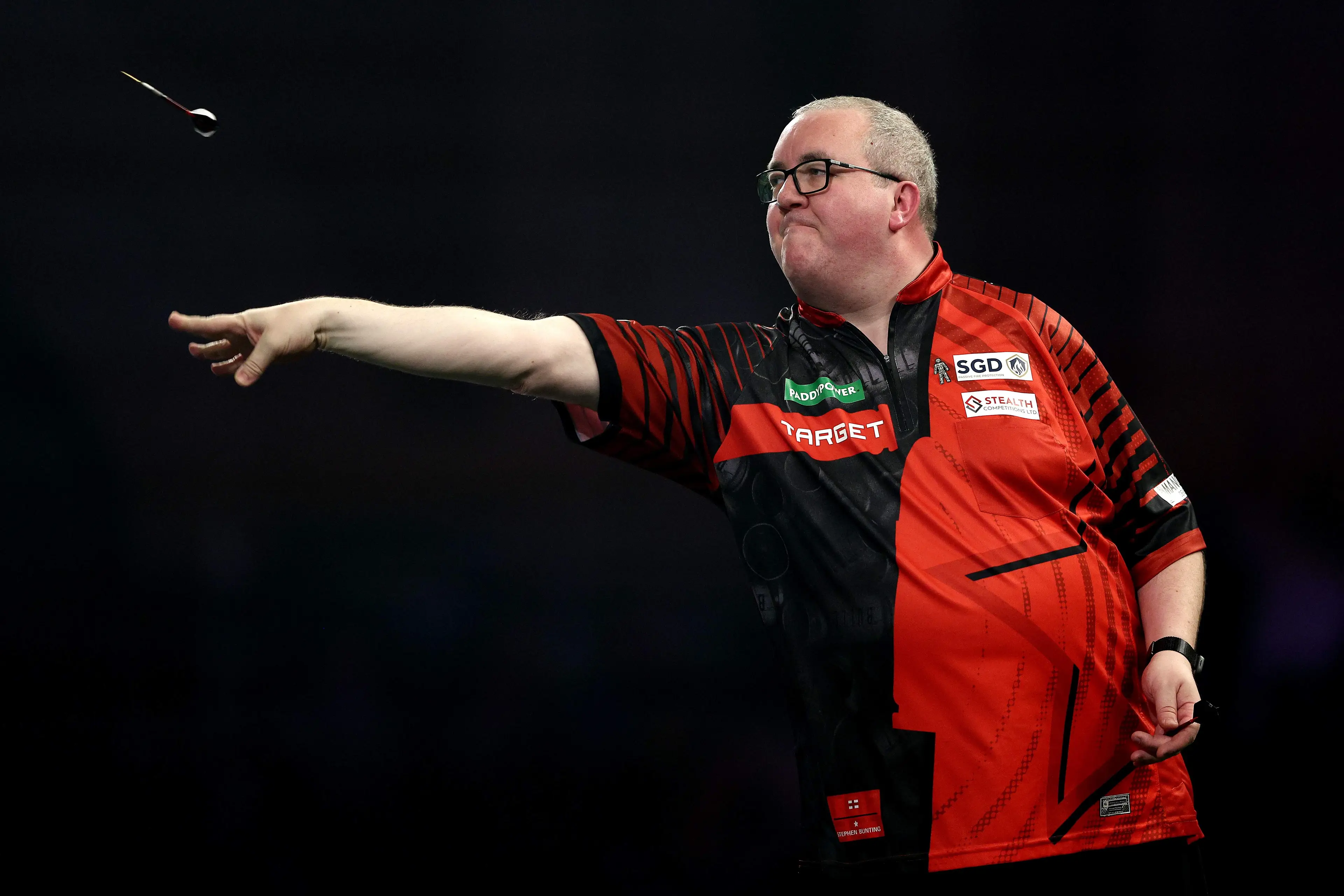 Stephen Bunting in action at the World Darts Championship. Image: Getty 