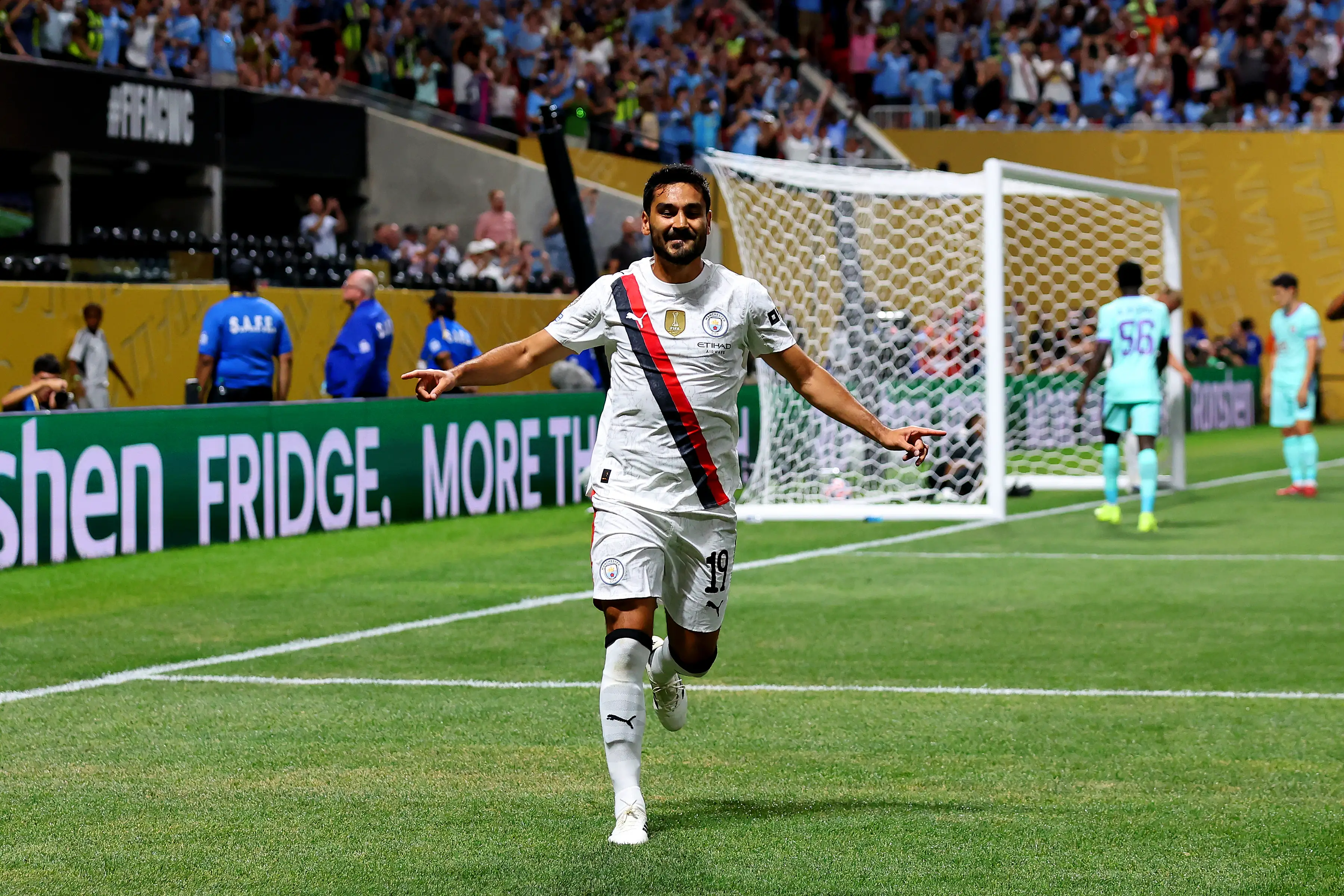 Ilkay Gundogan has been linked with a move away from Manchester City despite being a part of Pep Guardiola's 27-man Club World Cup squad. Image: Getty