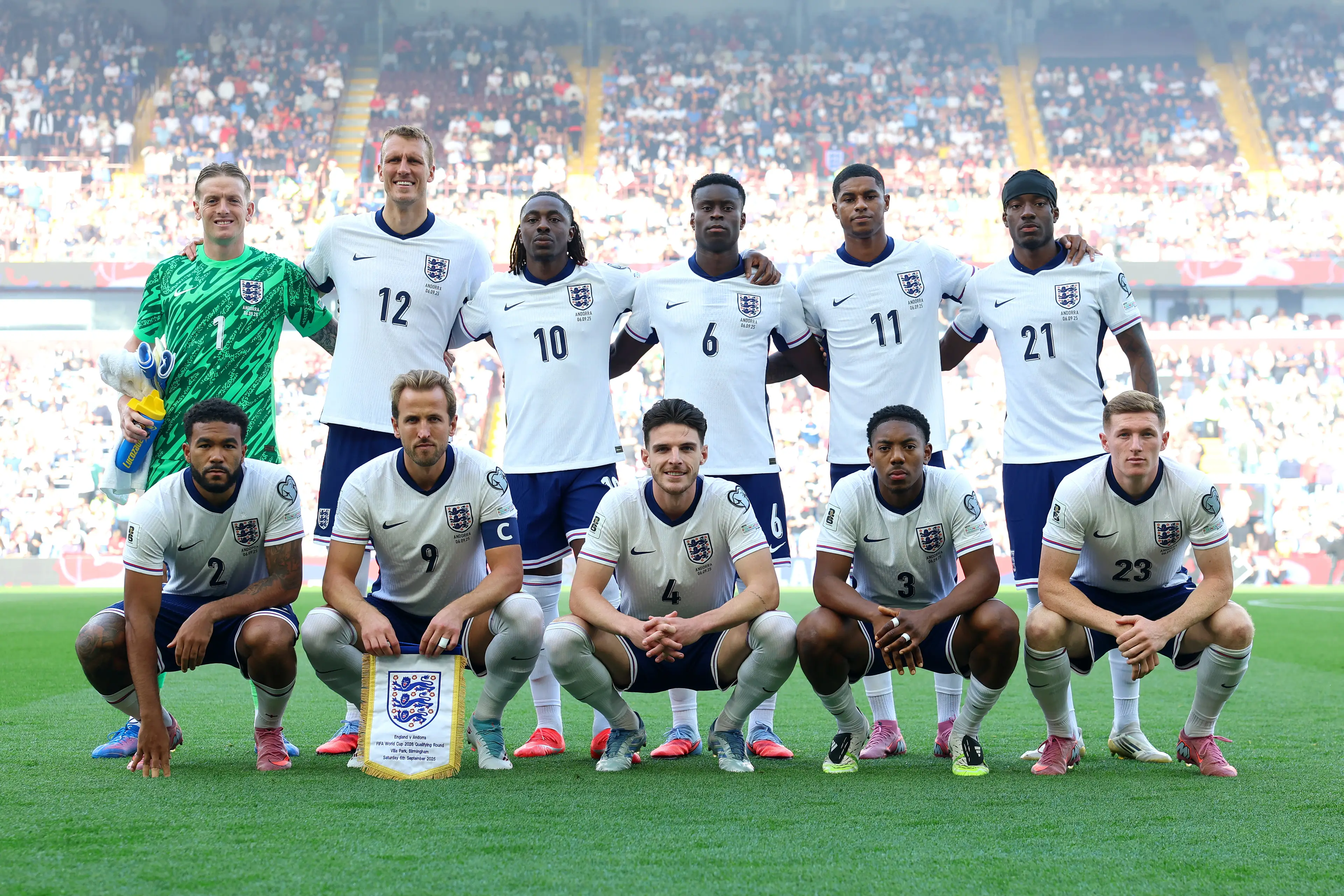 England's team against Andorra (Image: Eddie Keogh - The FA / Contributor via Getty)