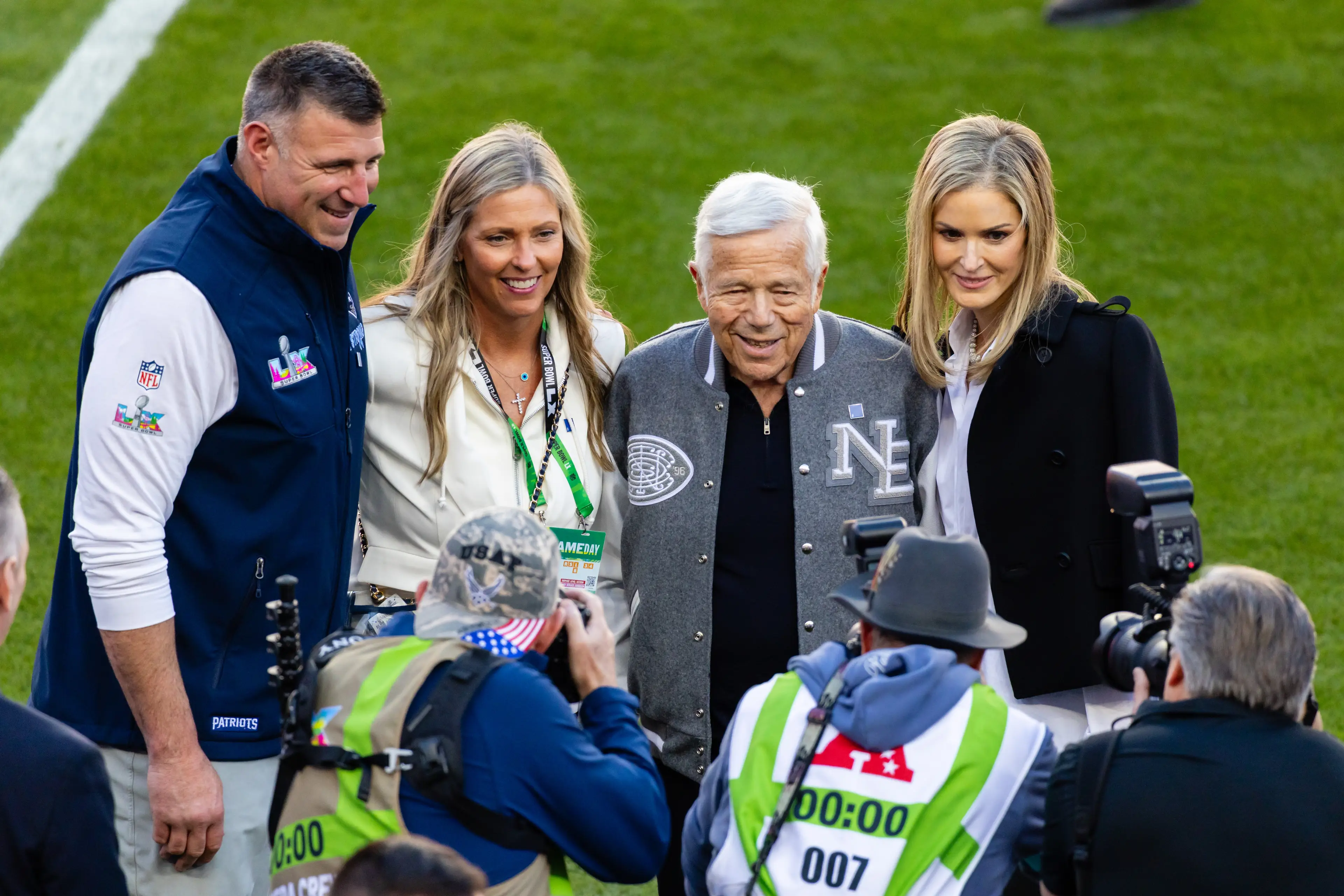 Mike Vrabel and his wife have been married for more than 25 years. Image: Getty