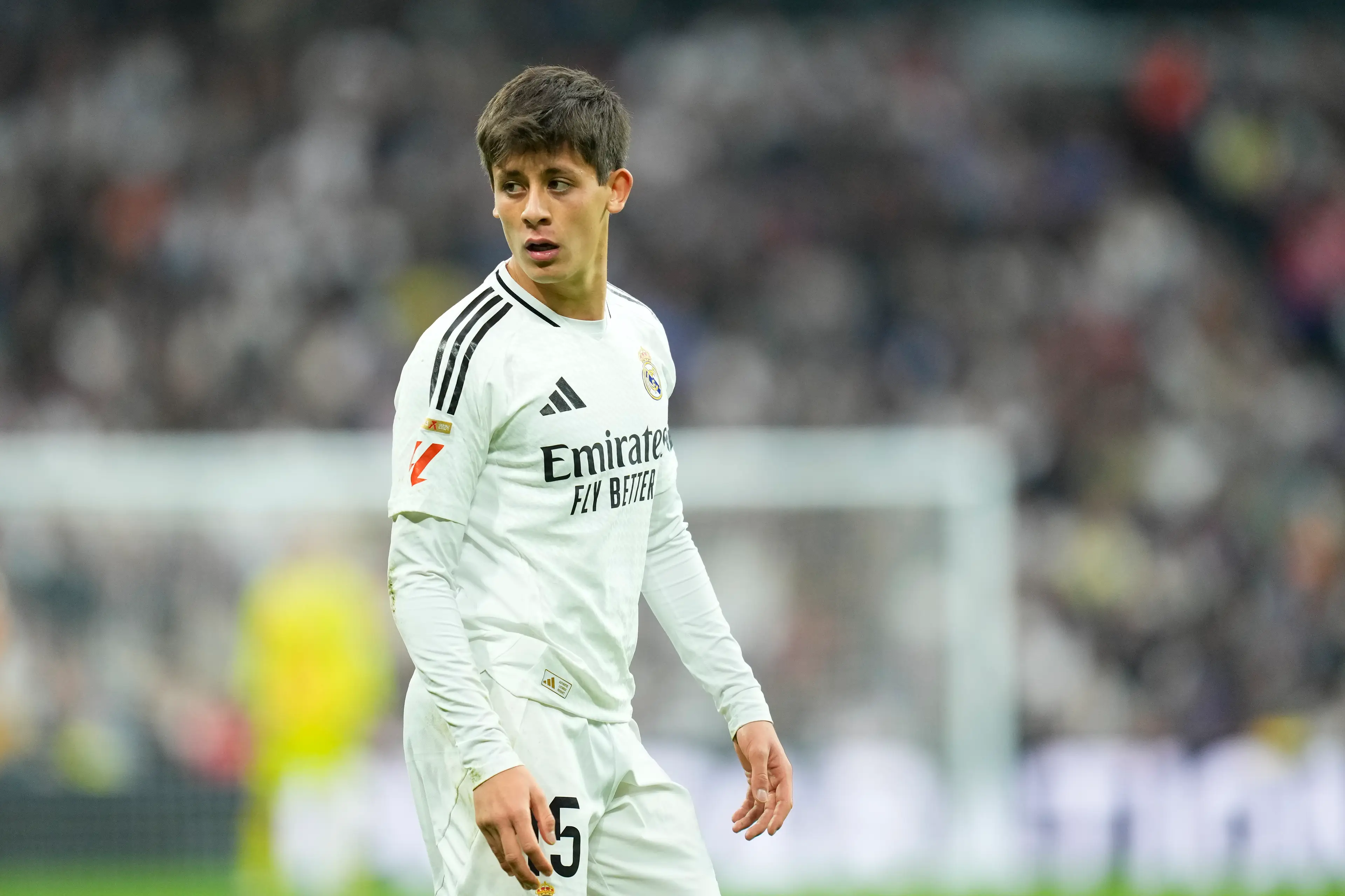 Arsenal are keen on a loan move for Real Madrid's Arda Guler. Image: Getty