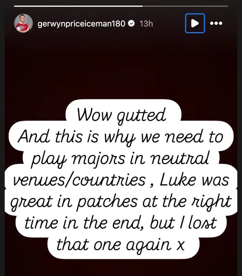 Image: Instagram/@gerwynpriceiceman180