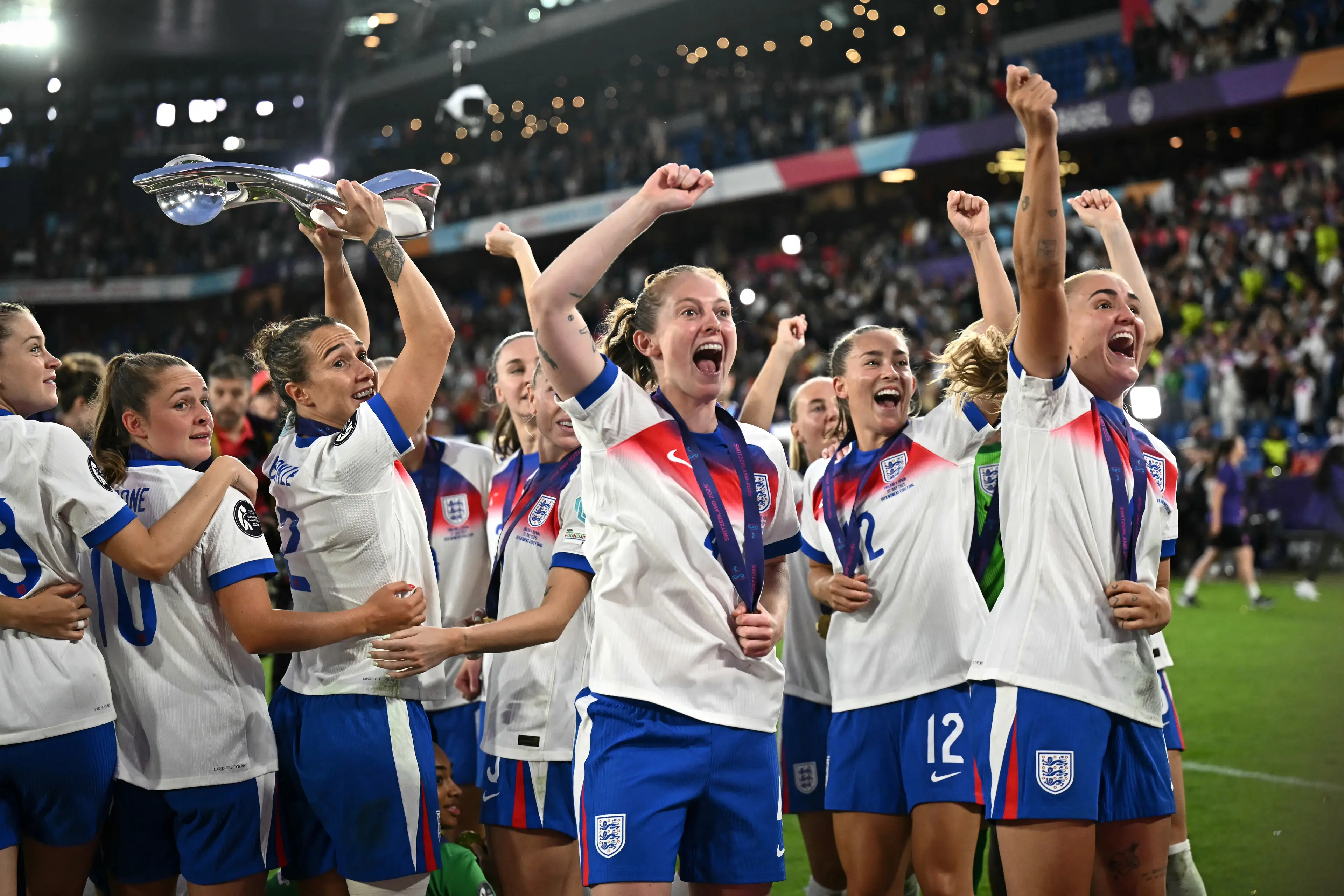 England's Lionesses defended their Euros crown. Image: Getty