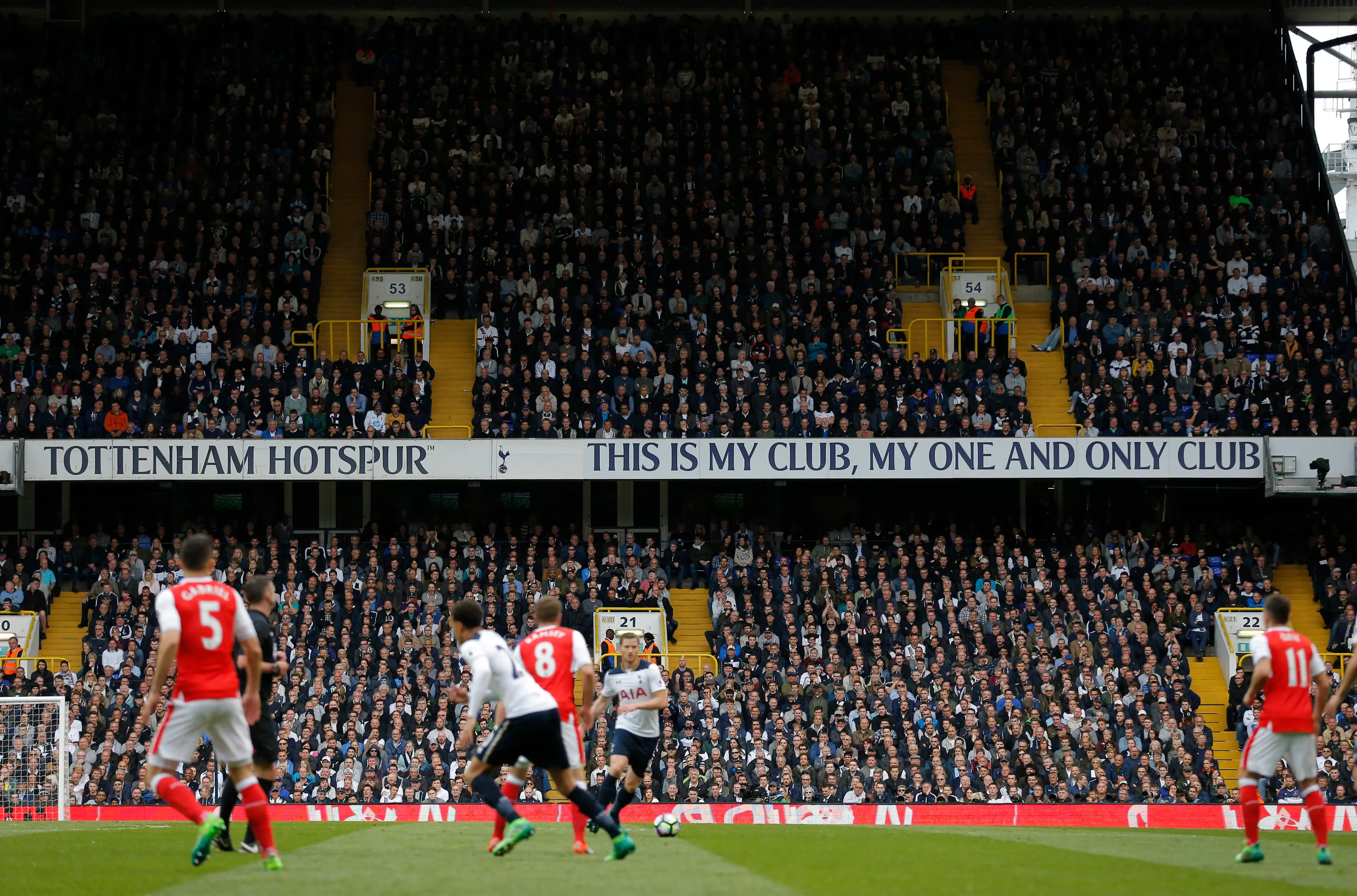 Portinari woke up in a cubicle at White Hart Lane. Image: Getty