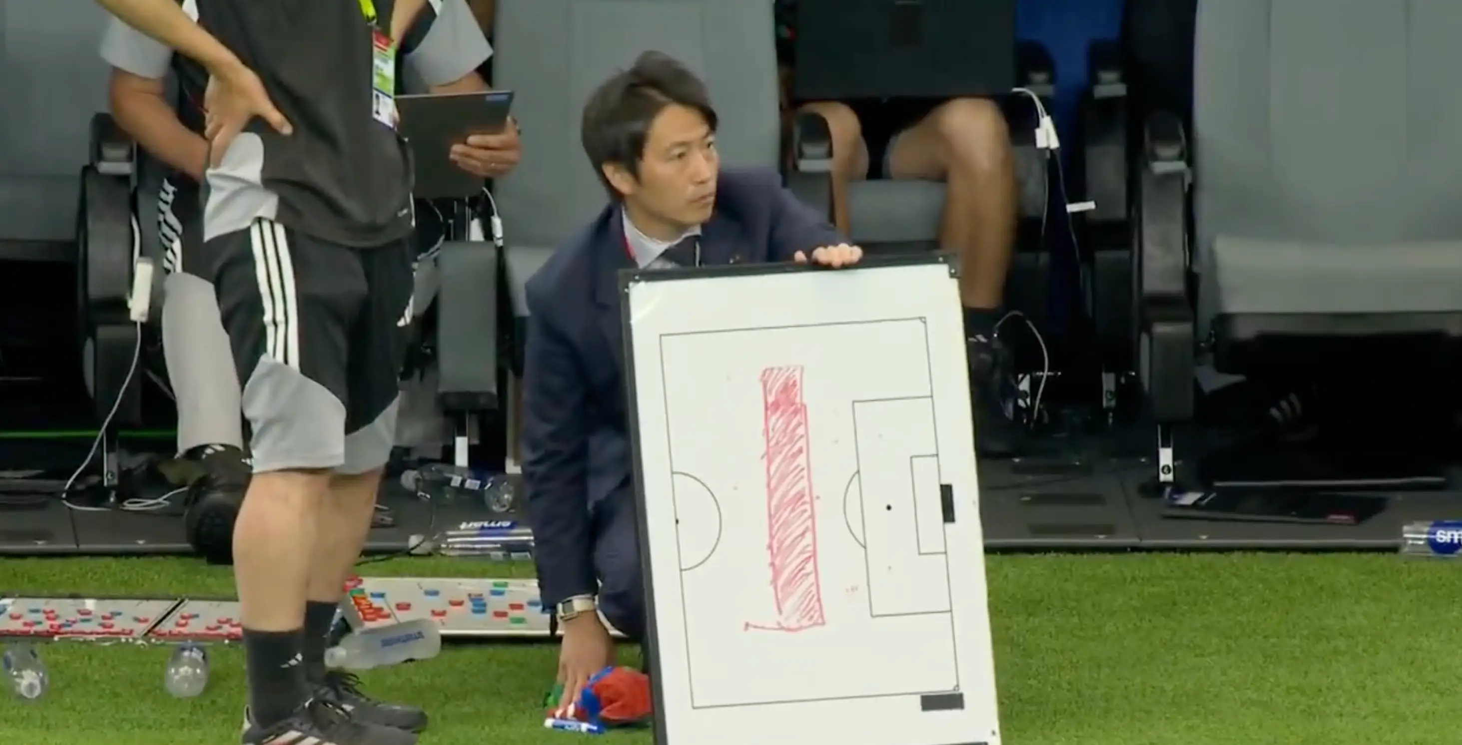 Japan's unusual tactic is going viral. Image credit: ITV