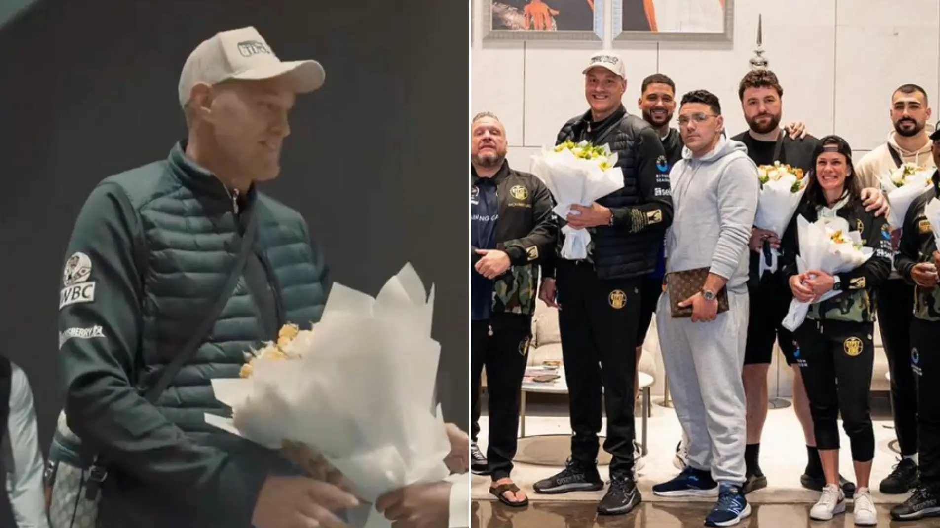 Tyson Fury appears to be missing key family member as his team lands in Saudi Arabia ahead of Oleksandr Usyk fight