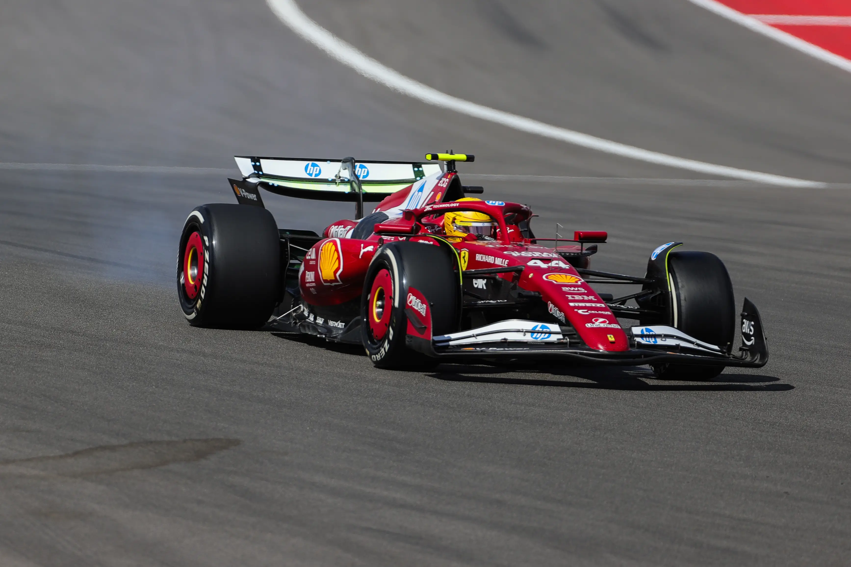Lewis Hamilton during a practice session at the US Grand Prix. Image: Getty 