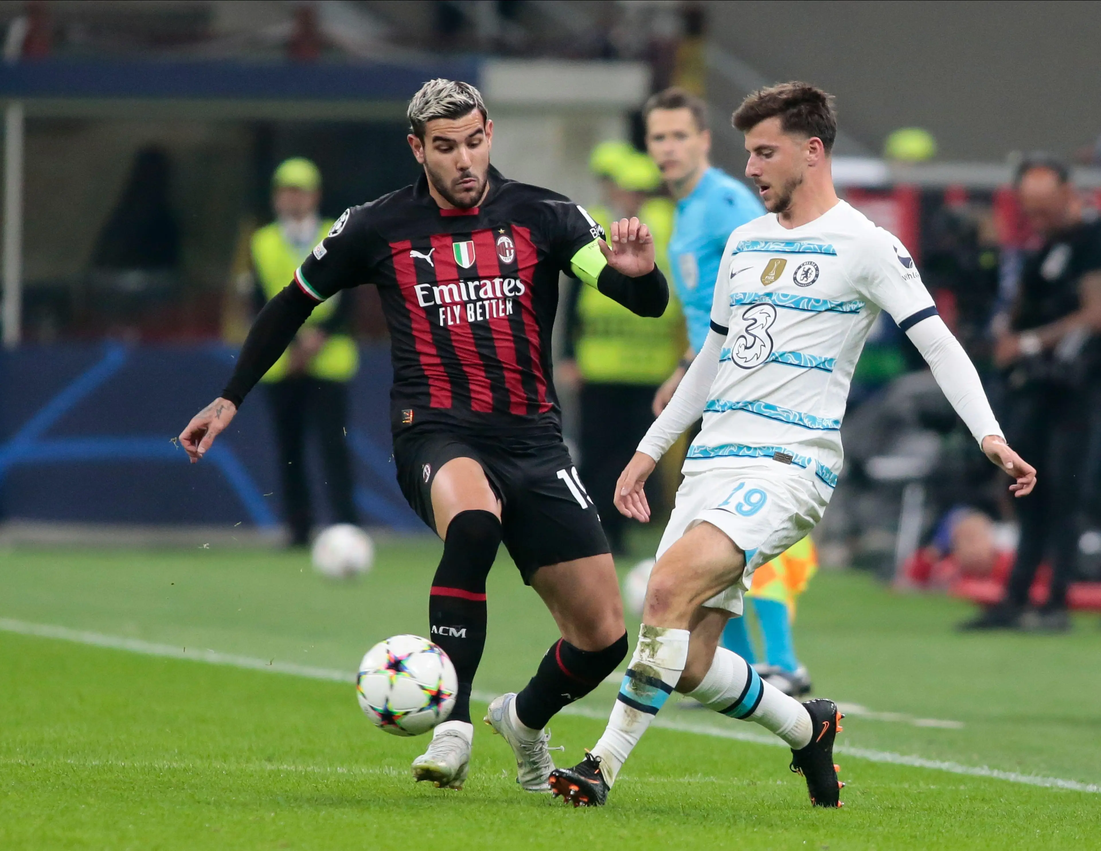 Mason Mount for Chelsea against AC Milan. (Alamy)
