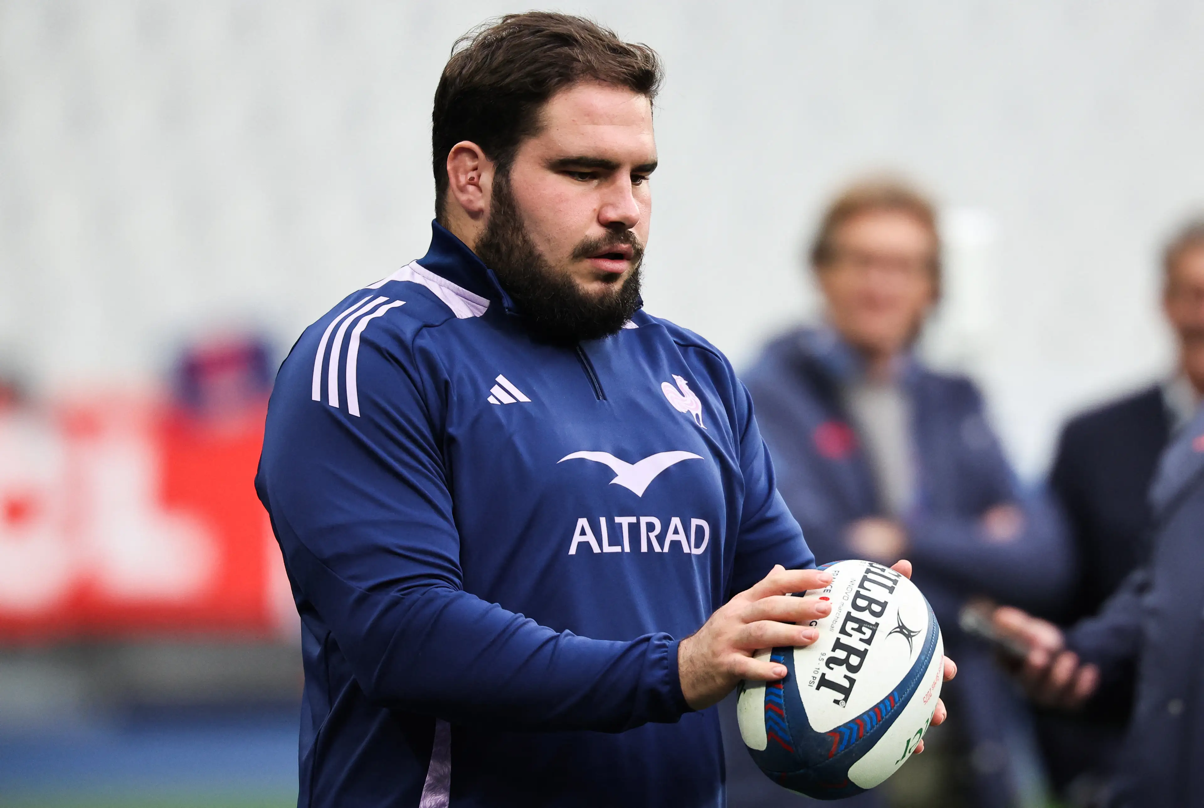 France's prop #03 Regis Montagne takes part in the France's captain's run training session at the Stade de France in Saint-Denis, (Getty Images)