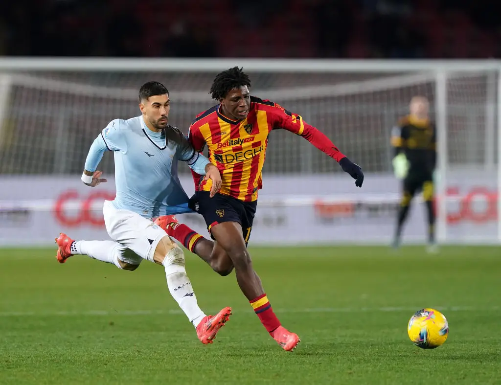 Patrick Dorgu has made 20 Serie A appearances for Lecce this season (Image: Getty)