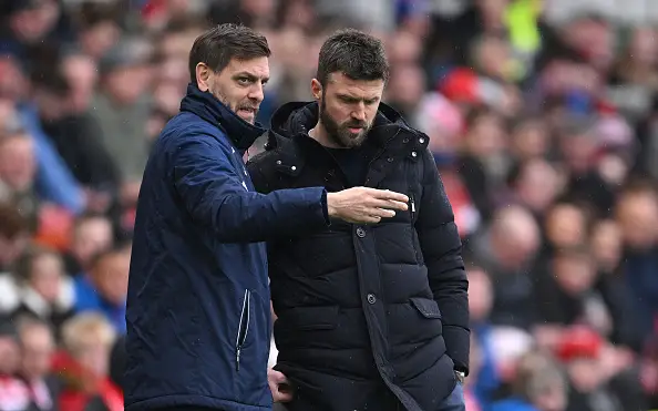 Carrick will be joined by former Middlesbrough assistant Jonathan Woodgate at Old Trafford (Image: Getty)
