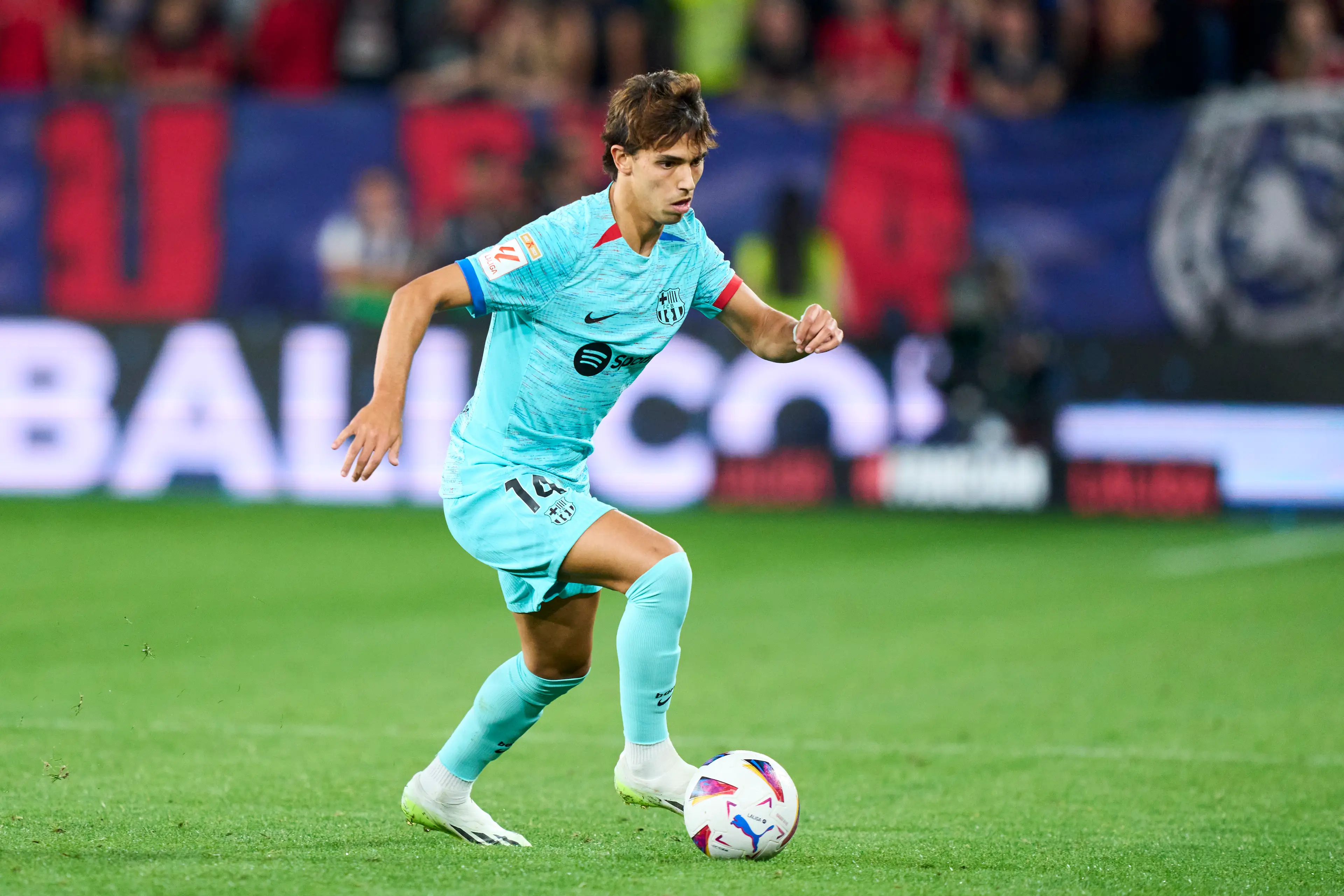 Joao Felix in action for Barcelona. Image: Getty