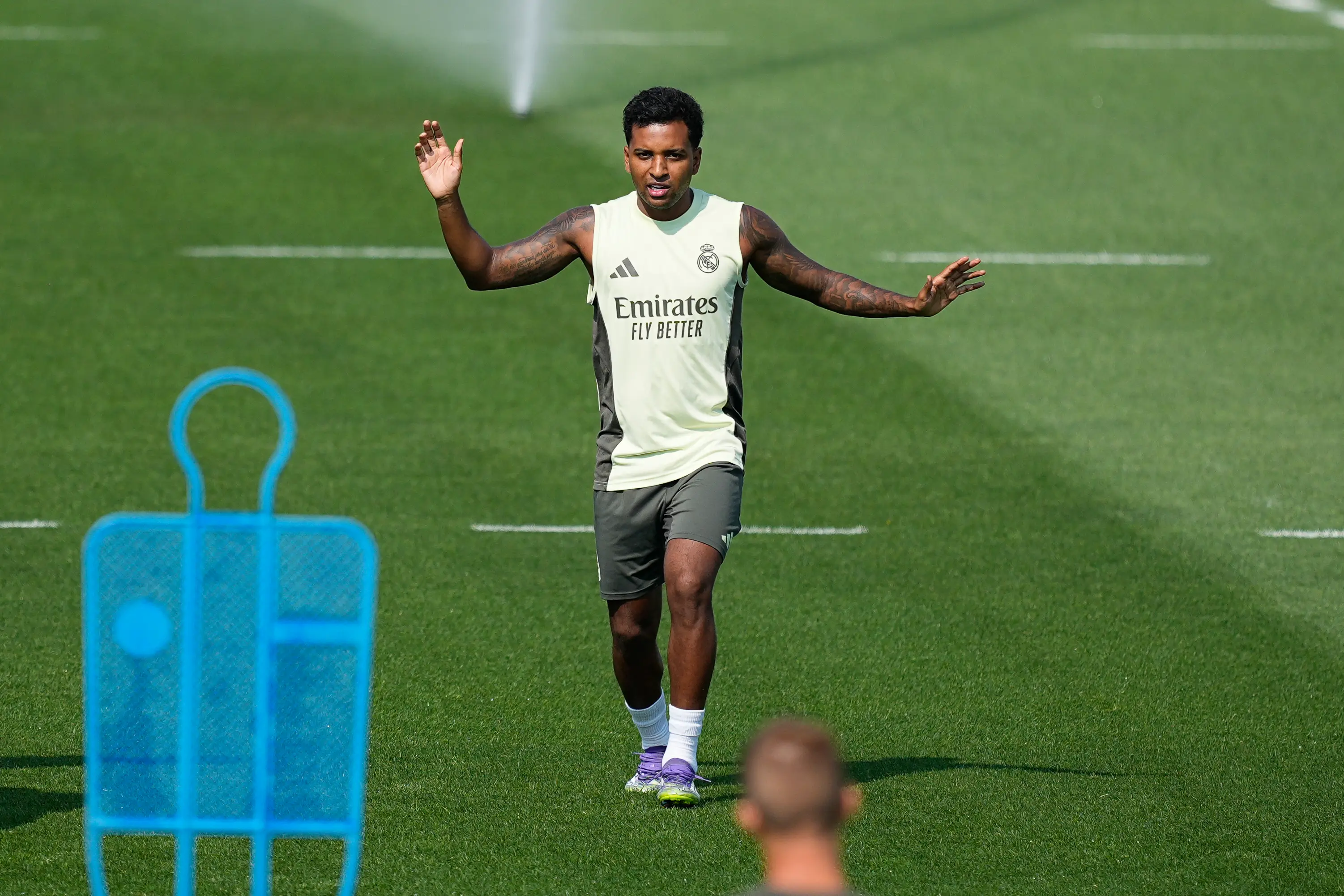 Rodrygo during a Real Madrid training session. Image: Getty 