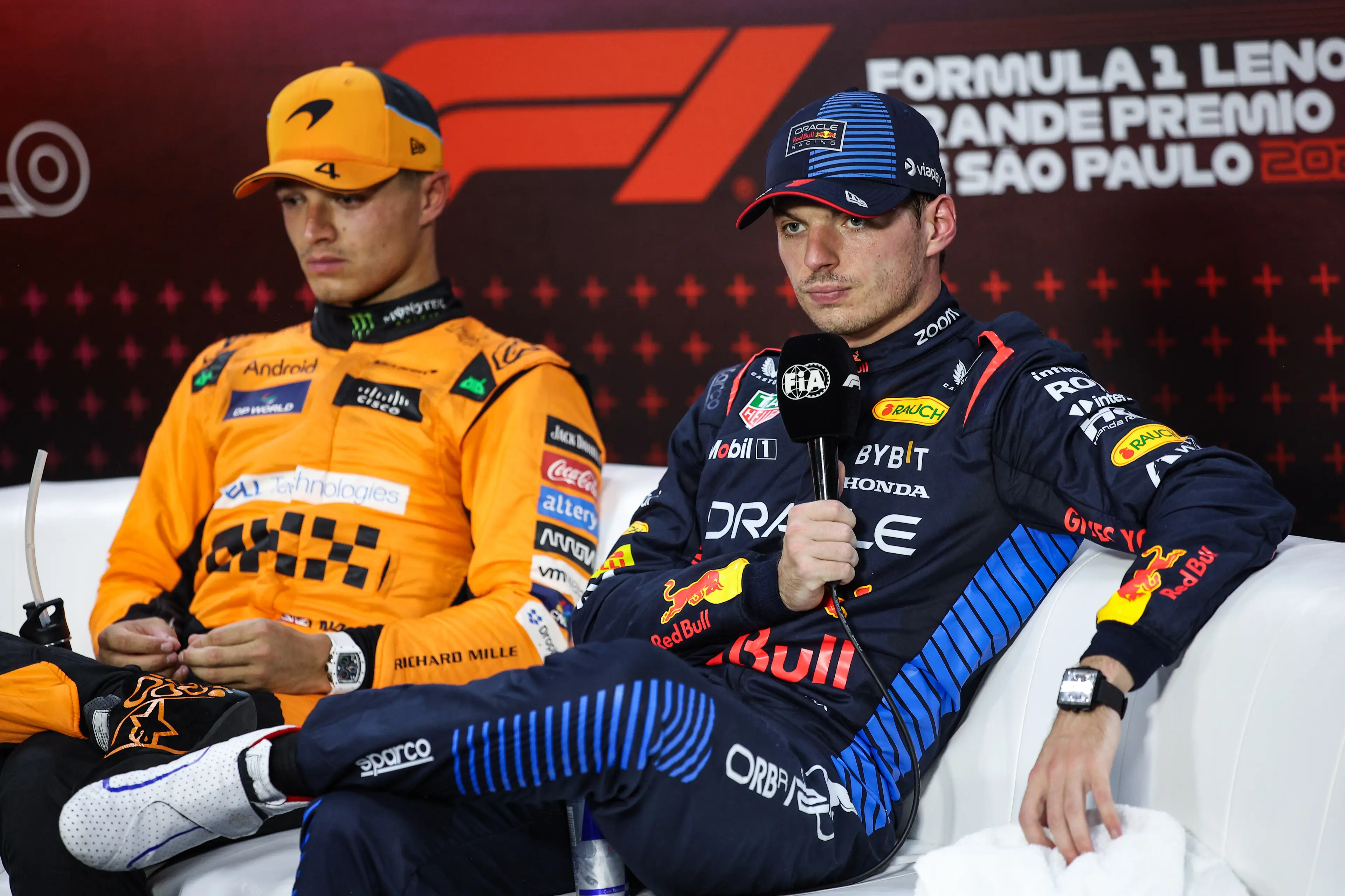 Lando Norris will start behind Max Verstappen at the Las Vegas Grand Prix. Image