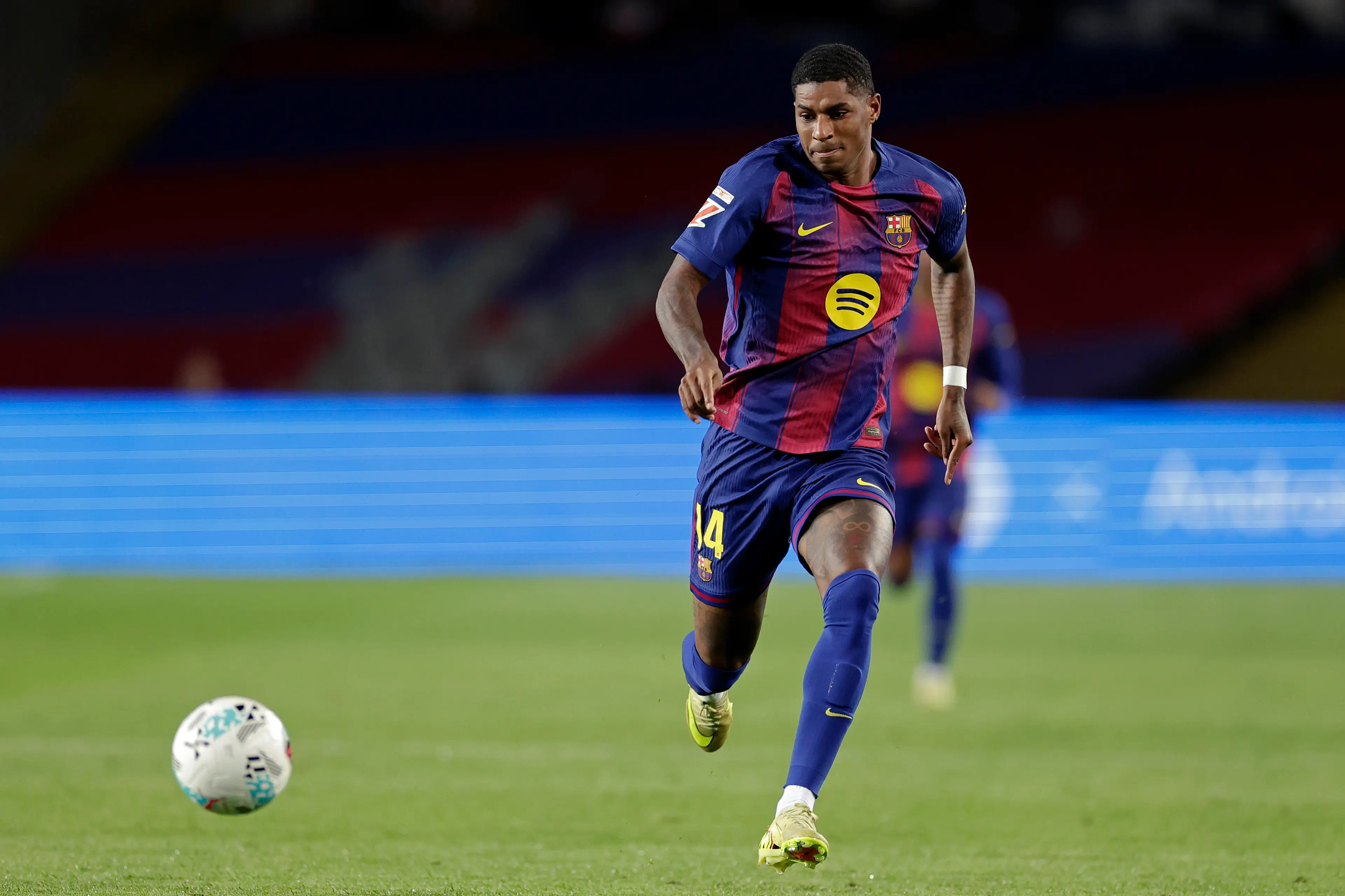 Marcus Rashford playing for Barcelona (Image: Getty)