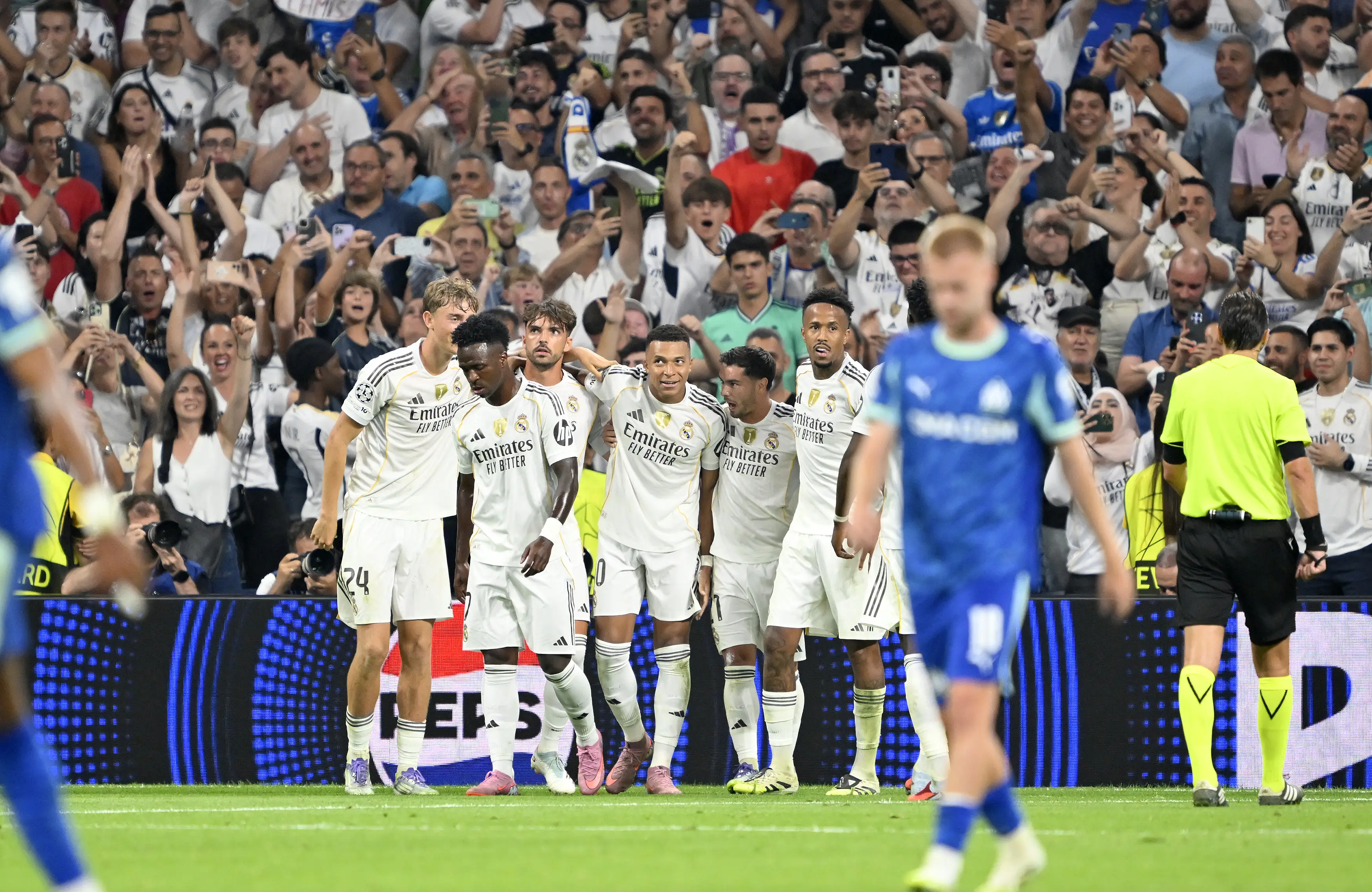 Real Madrid beat Marseille in their Champions League opener. Image: Getty