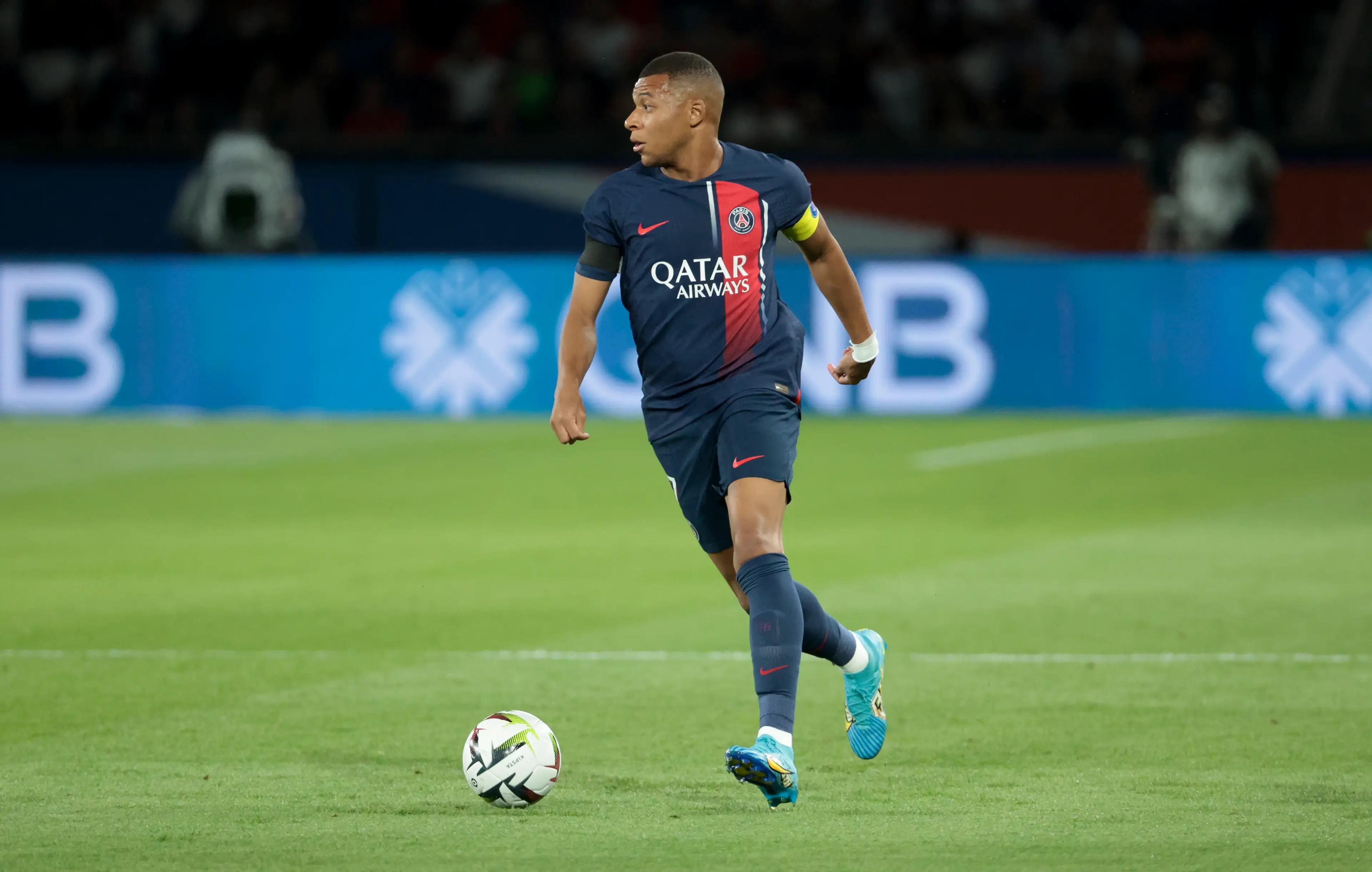 Kylian Mbappe in action for Paris Saint-Germain. Image: Getty 