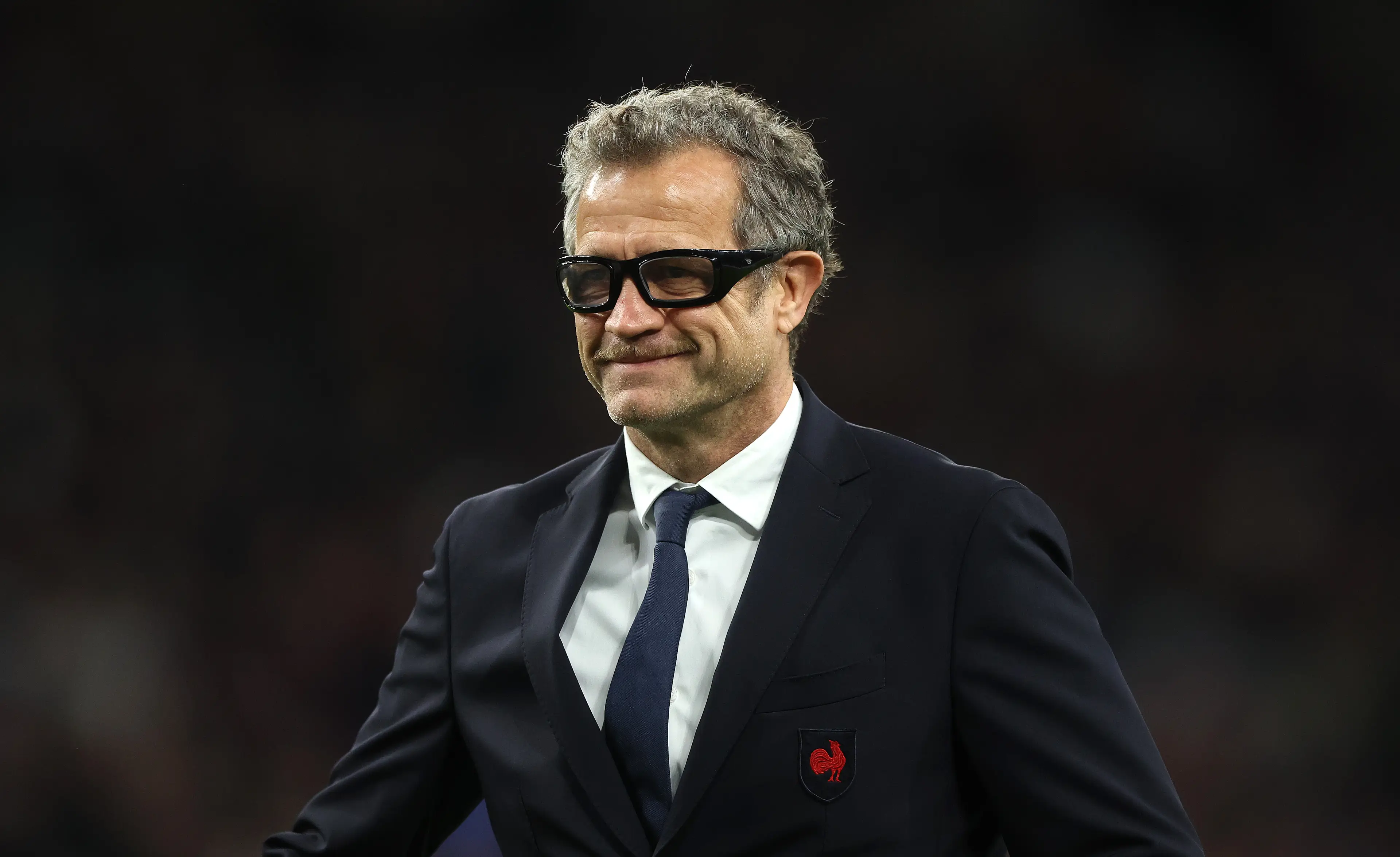 Fabien Galthie, the France head coach, looks on prior to the Guinness Six Nations 2026 match between France and Italy (Getty Images)