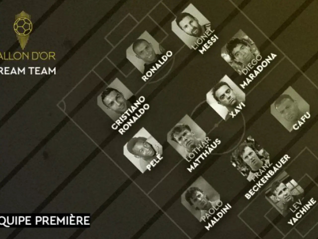 France Football's Ballon d'Or dream team. Image credit: Getty