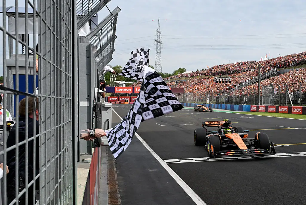 Lando Norris winning the Hungarian Grand Prix in 2025 (Getty Images)