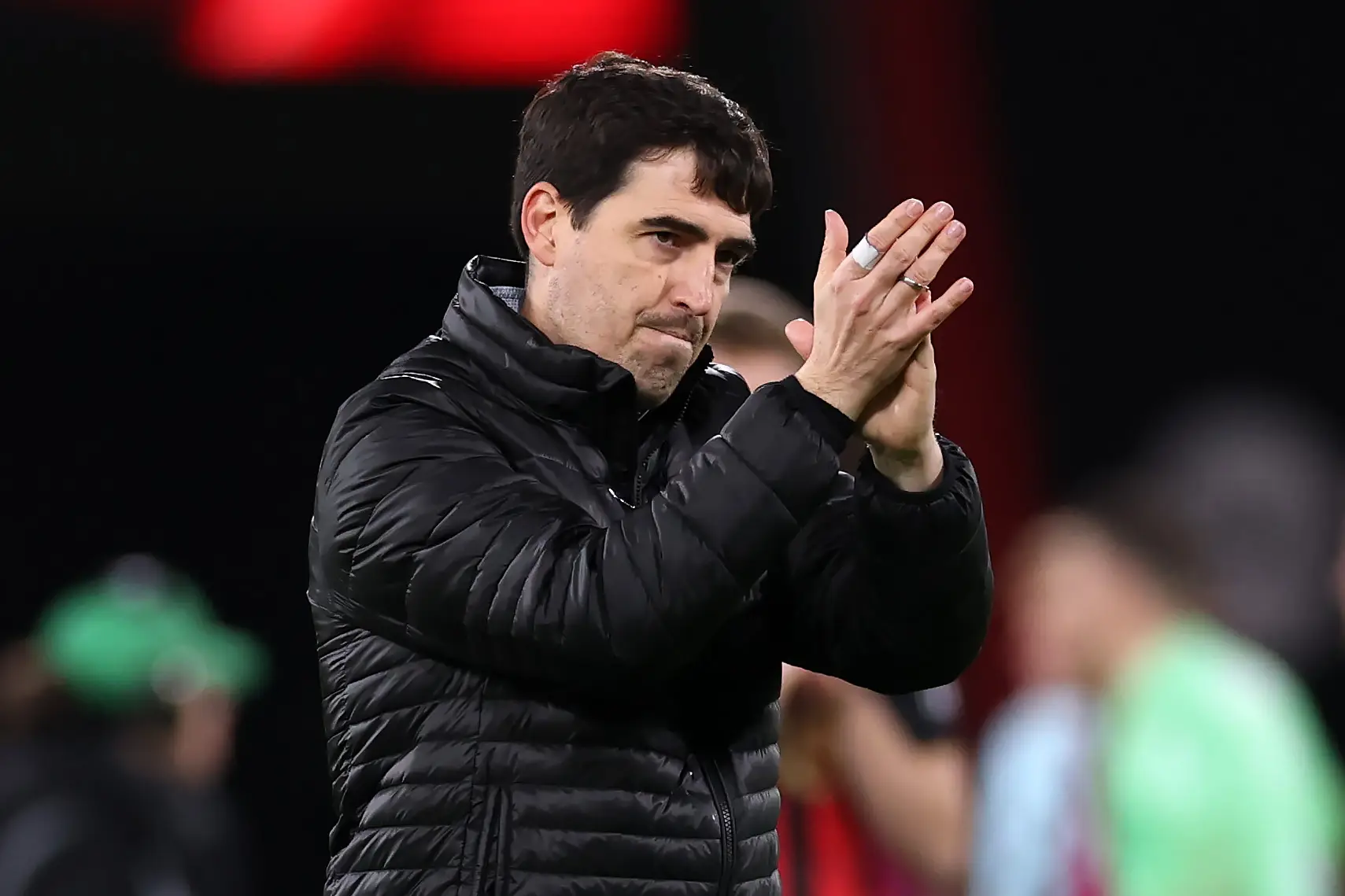 Bournemouth's Andoni Iraola is the odds-on favourite to replace Eddie Howe if Newcastle decide to make a change. Image: Getty 
