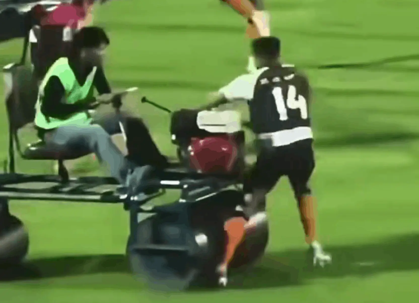 Andros Townsend narrowly avoided a horror injury (Image: Twitter/X)