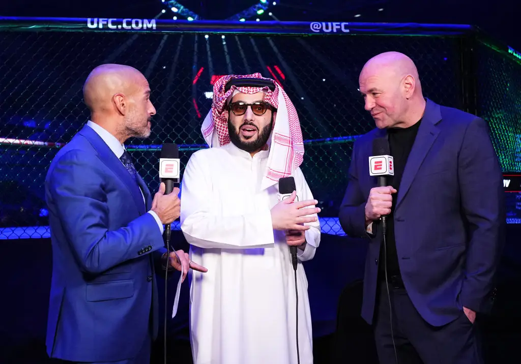 Dana White and Turki Alalshikh are working together to host UFC events in Saudi Arabia. (Image: Getty)