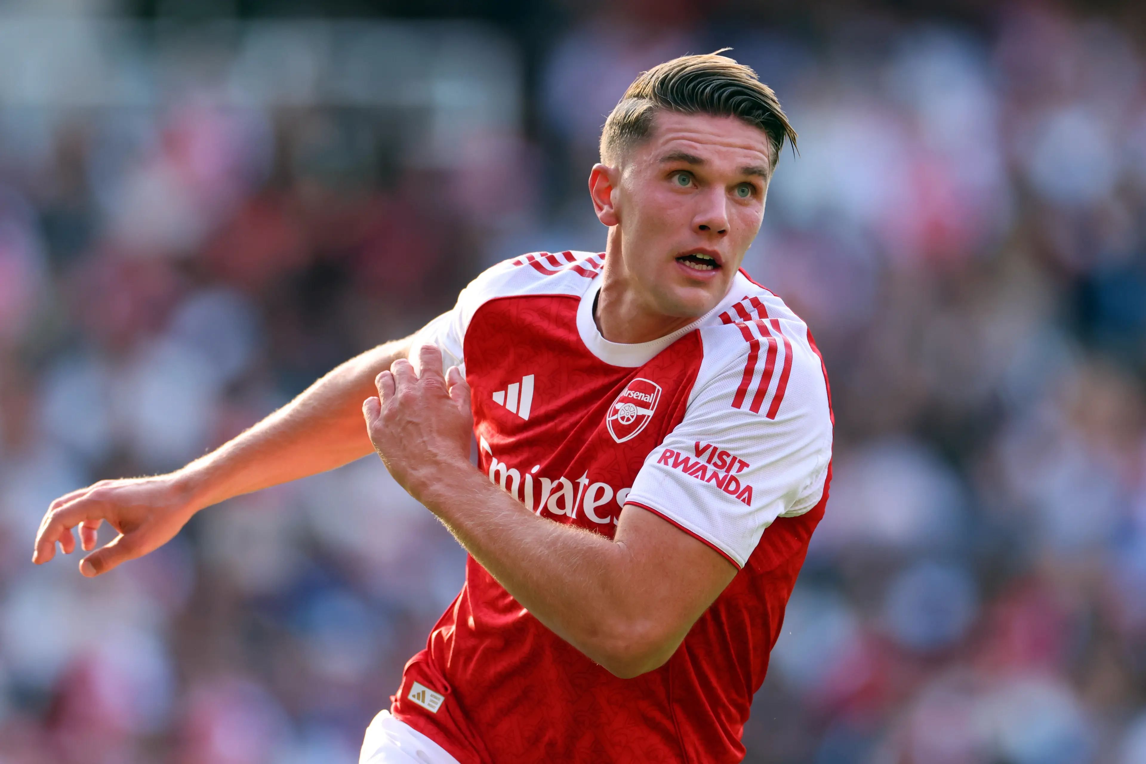 Viktor Gyokeres made his Arsenal debut on Wednesday. Image: Getty