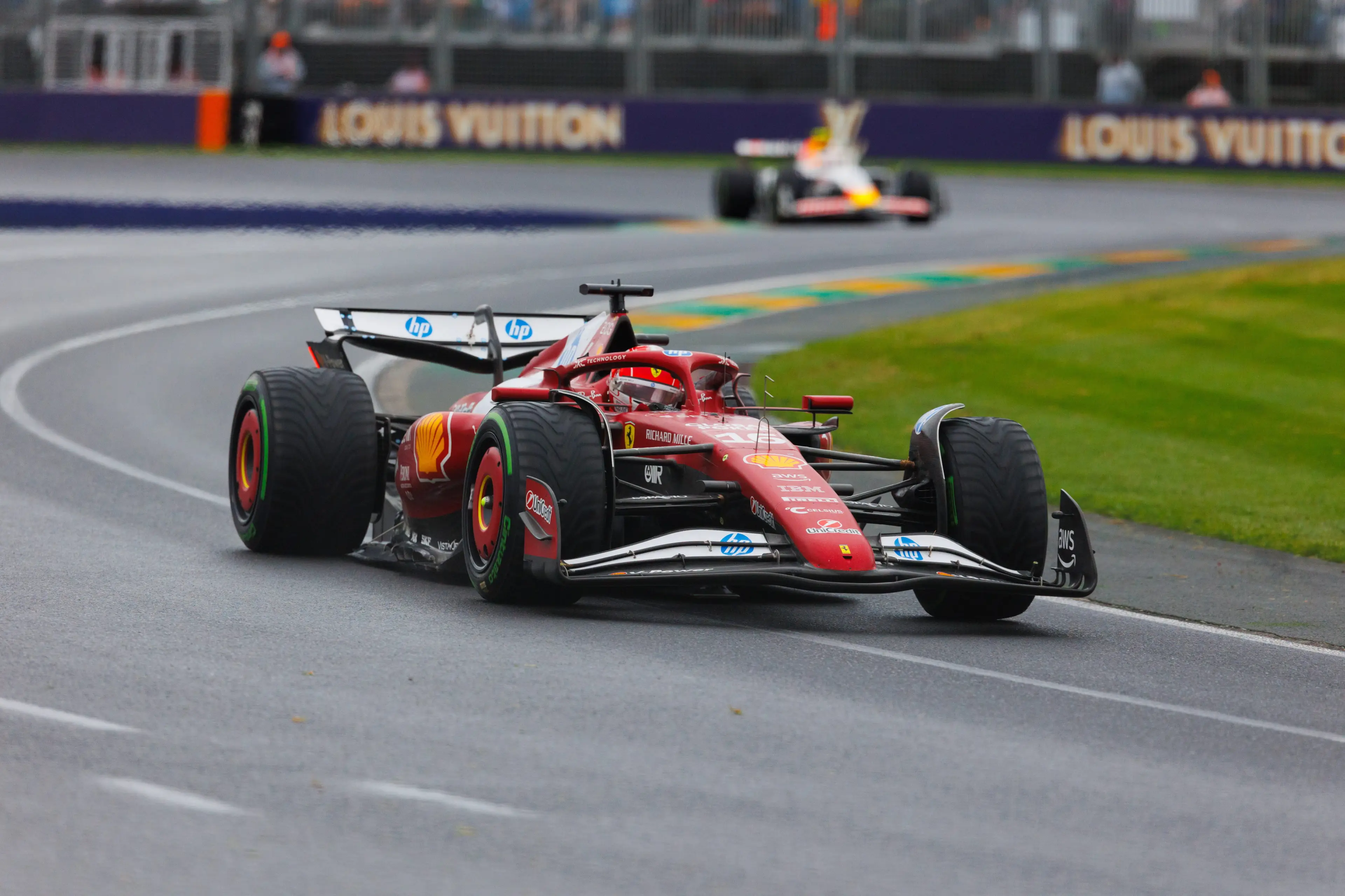 Ferrari's Charles Leclerc holds the Australian GP lap record (Image: Getty)