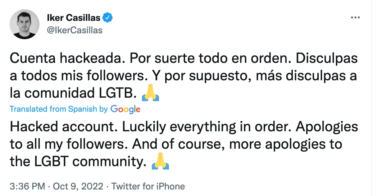 Image credit: Twitter/@IkerCasillas