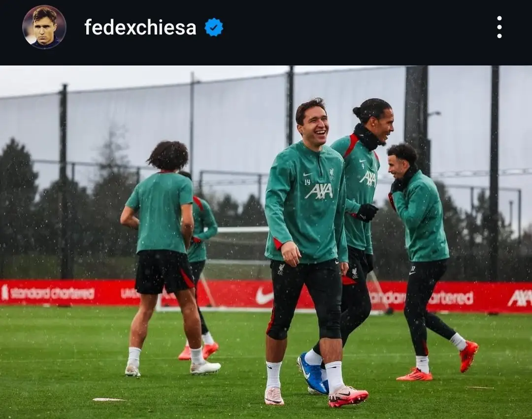 Federico Chiesa posted on social media amid reports claiming he's 'unhappy' at Liverpool. Image: Getty 