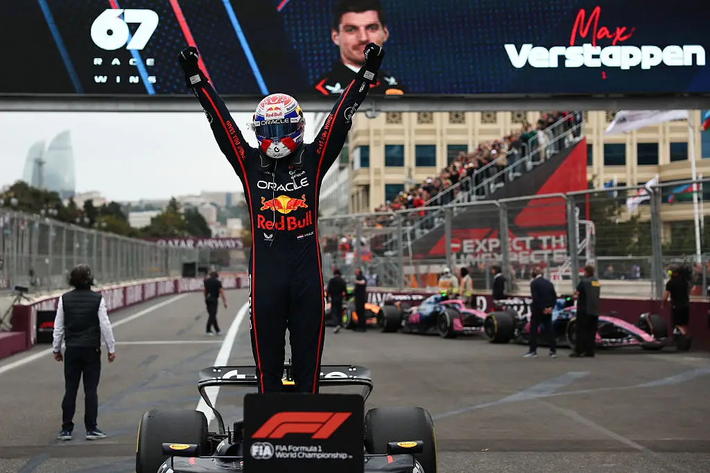 Max Verstappen won the Azerbaijan Grand Prix in Baku. (Image: Jakub Porzycki/NurPhoto via Getty Images)