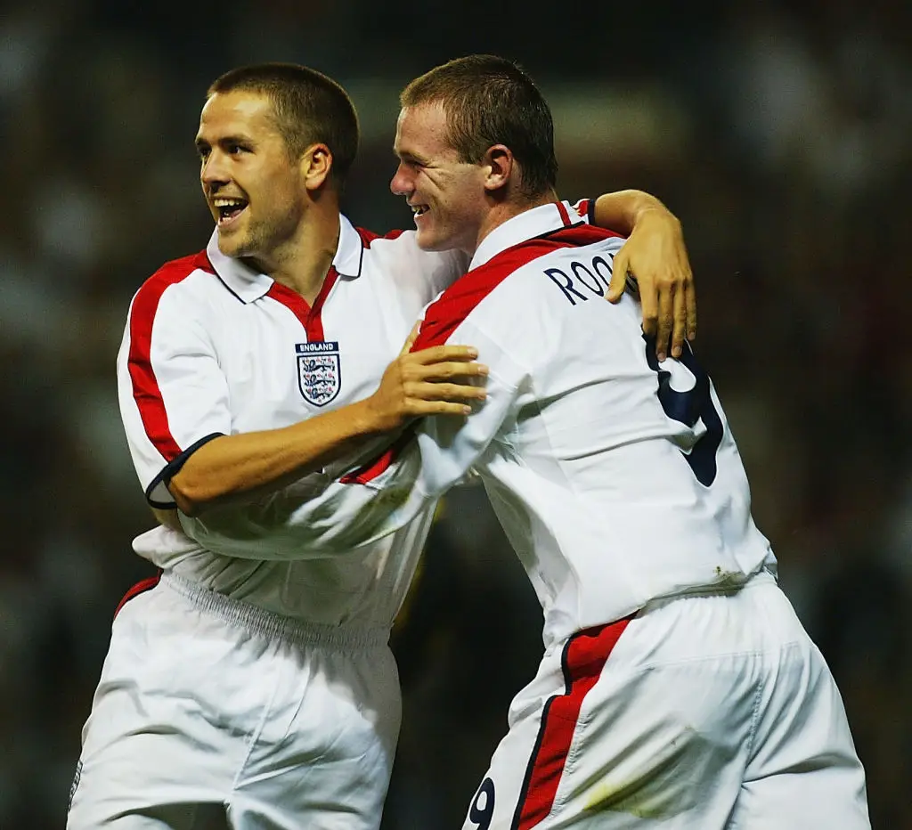 Michael Owen and Wayne Rooney in action for England (Credit:Getty)